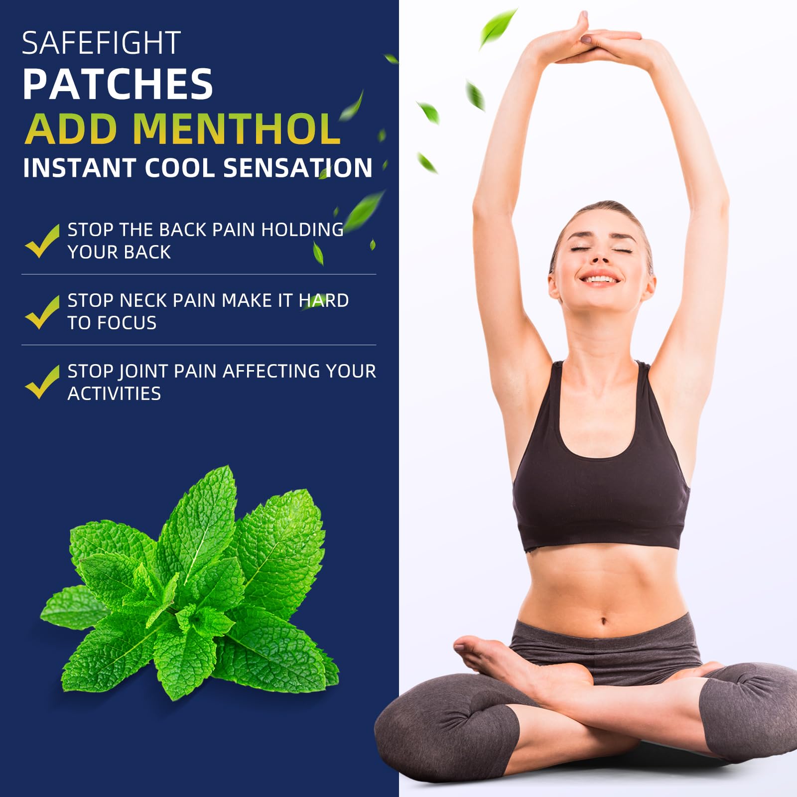 SafeFight 4% Lidocaine Pain Relief Patches 32 Count - Maximum Strength Relief for Back, Neck, Shoulder, Joint & Muscle Pain, Add Menthol, 12 Hour Long Lasting Relief Pains SafeFight buy supplements canada