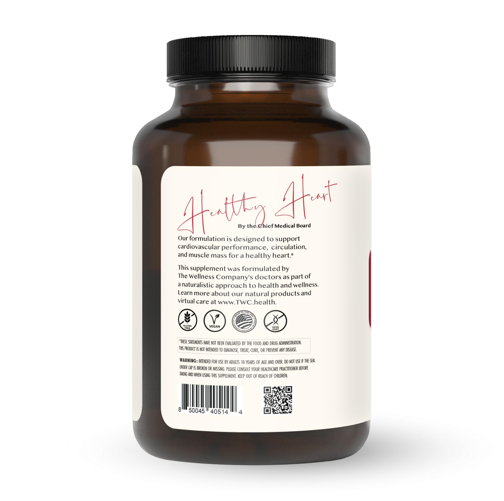 The Wellness Company Healthy Heart - Cardiovascular Strength, Blood Flow, Nitric Oxide Production & Healthy Cholesterol Levels | 120ct (2 Month Supply) The Wellness Company buy supplements canada
