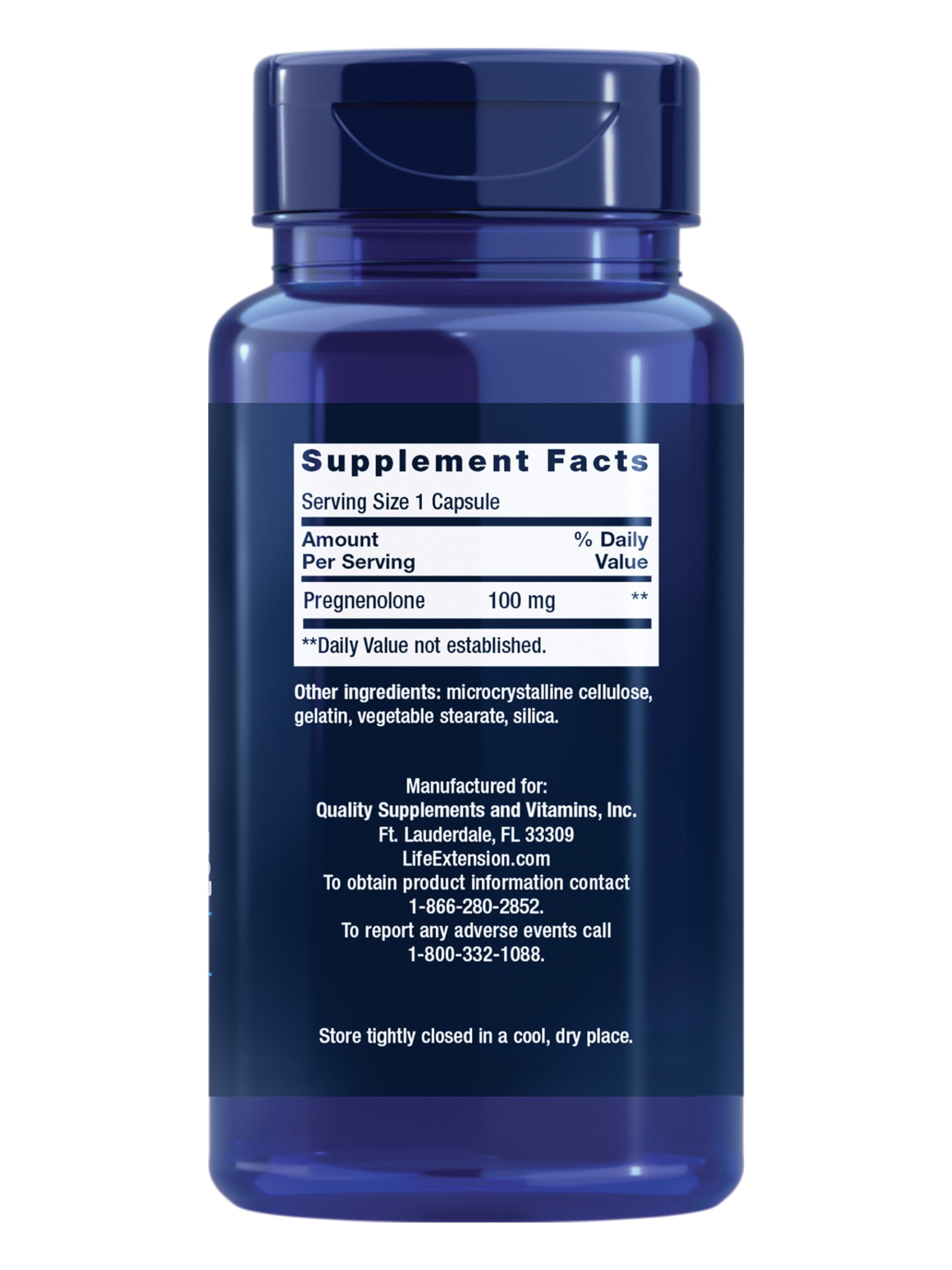 Life Extension Pregnenolone - Hormone Balance Supplement for Healthy Hormone Levels, 100 mg - Hormone Balance, Memory, Focus, Cognitive Health - Gluten-Free, Non-GMO, 100 Capsules Life Extension buy supplements canada
