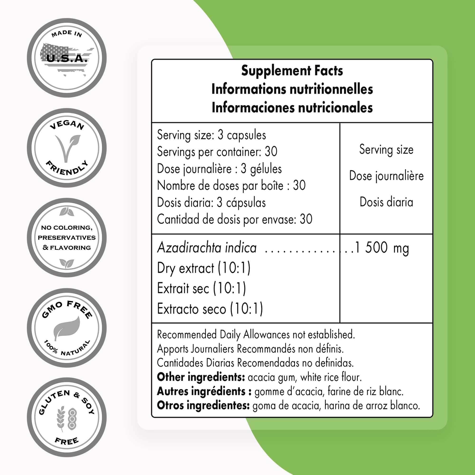 Supersmart - Neem Supplement 1500 mg per Day (Azadirachta Indica Leaf Oil Extract) Supersmart buy supplements canada