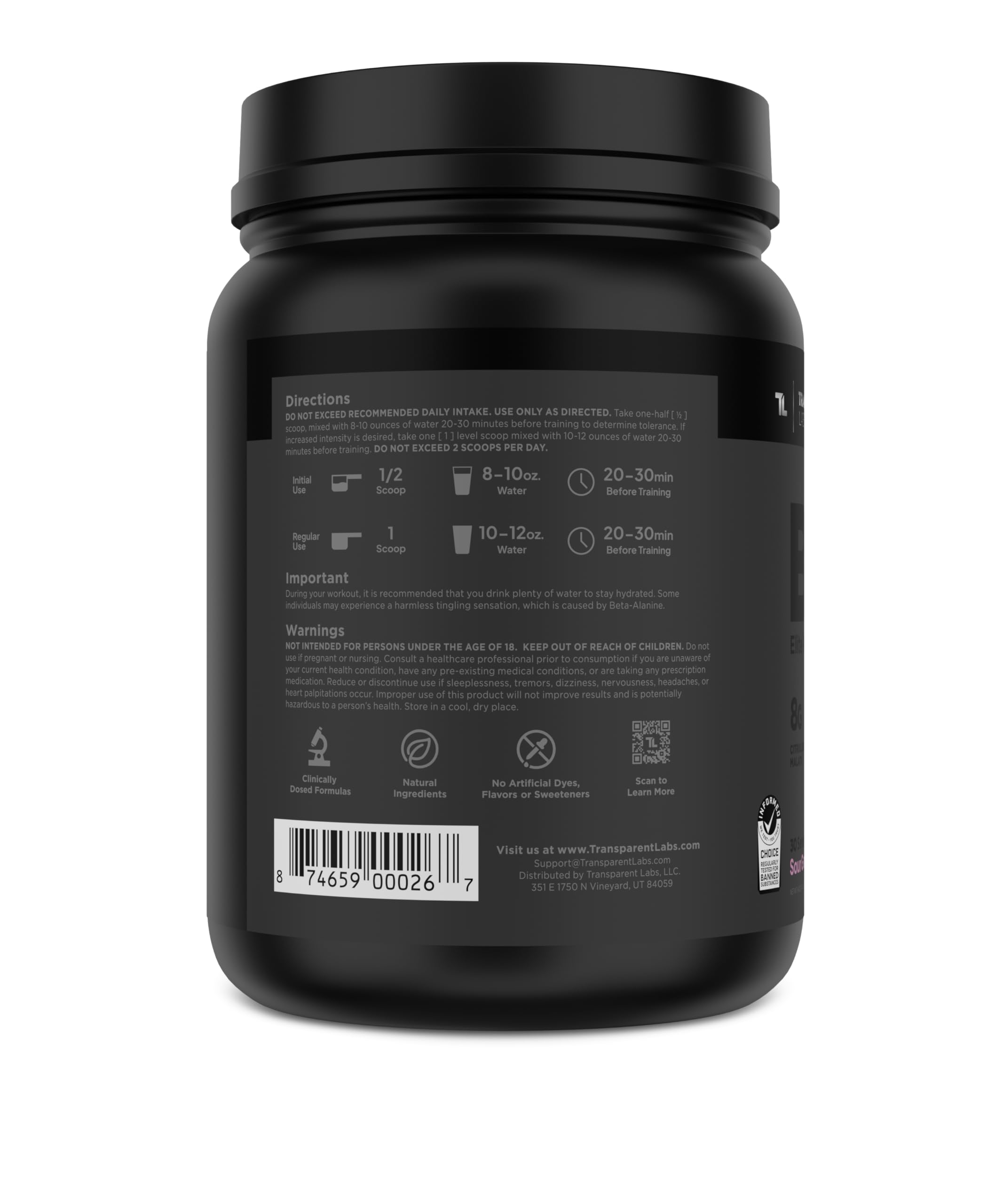 Transparent Labs Bulk Black - Sour Gummy - 30 Servings Transparent Labs buy supplements canada