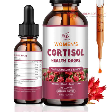 Cortisol Manager Liquid Drops, Cortisol Supplements for Women, with magnesium ashwagandha, rhodiola rosea,l-theanine,Phosphatidylserine-Promote Relaxation and Support Mood- 30 Day Vegan Supply Fzjjyana buy supplements canada