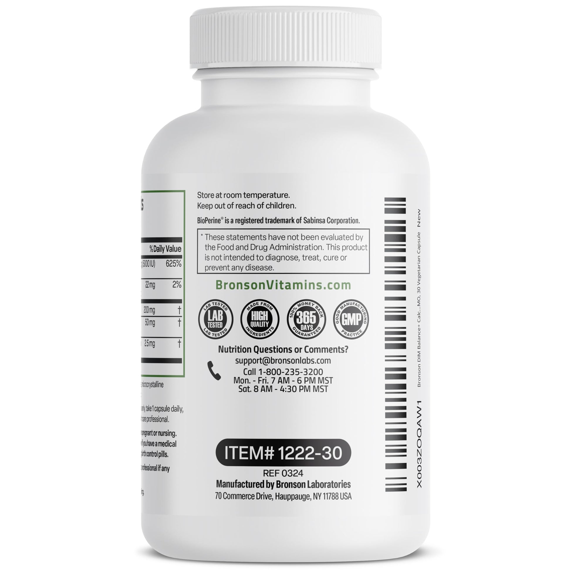Bronson DIM Balance+ Calcium D-Glucarate, Broccoli Sprouts and Vitamin D3 200 MG of DIM per Capsule Supports Estrogen Metabolism and Balanced Hormone Levels Non-GMO, 30 Vegetarian Capsules Bronson buy supplements canada