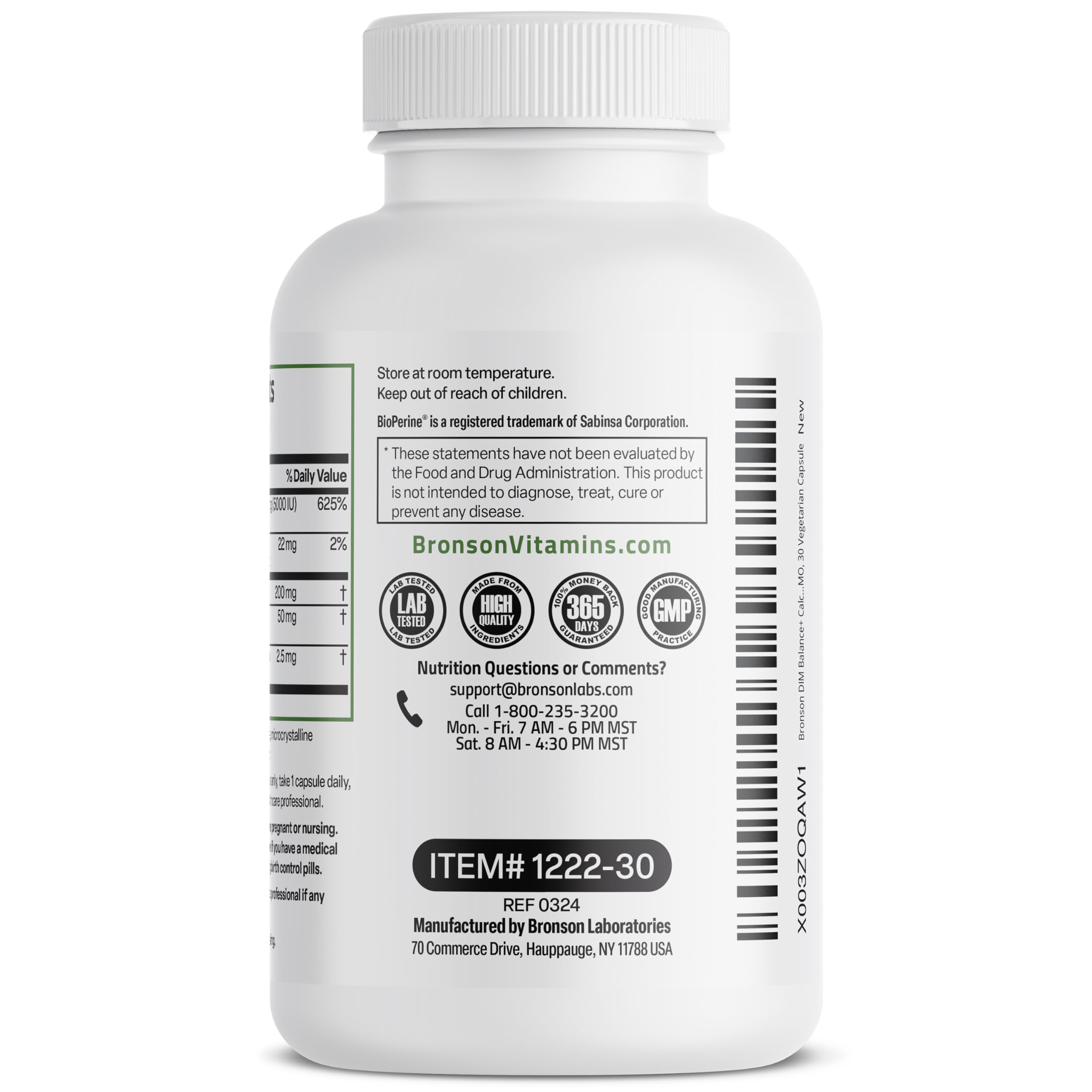Bronson DIM Balance+ Calcium D-Glucarate, Broccoli Sprouts and Vitamin D3 200 MG of DIM per Capsule Supports Estrogen Metabolism and Balanced Hormone Levels Non-GMO, 30 Vegetarian Capsules Bronson buy supplements canada
