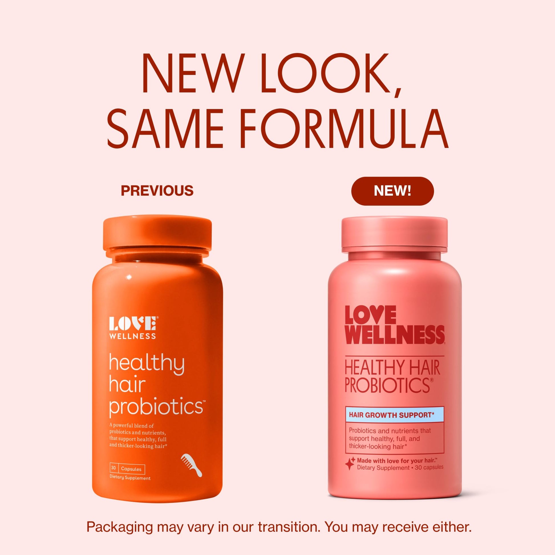 Love Wellness Healthy Hair Probiotics | Support Hair Growth with Biotin and Vitamin B12 & B6 | Supplement for Healthy Scalp & Thicker, Fuller Looking Hair | Safe & Effective | 30 Capsules Love Wellness buy supplements canada