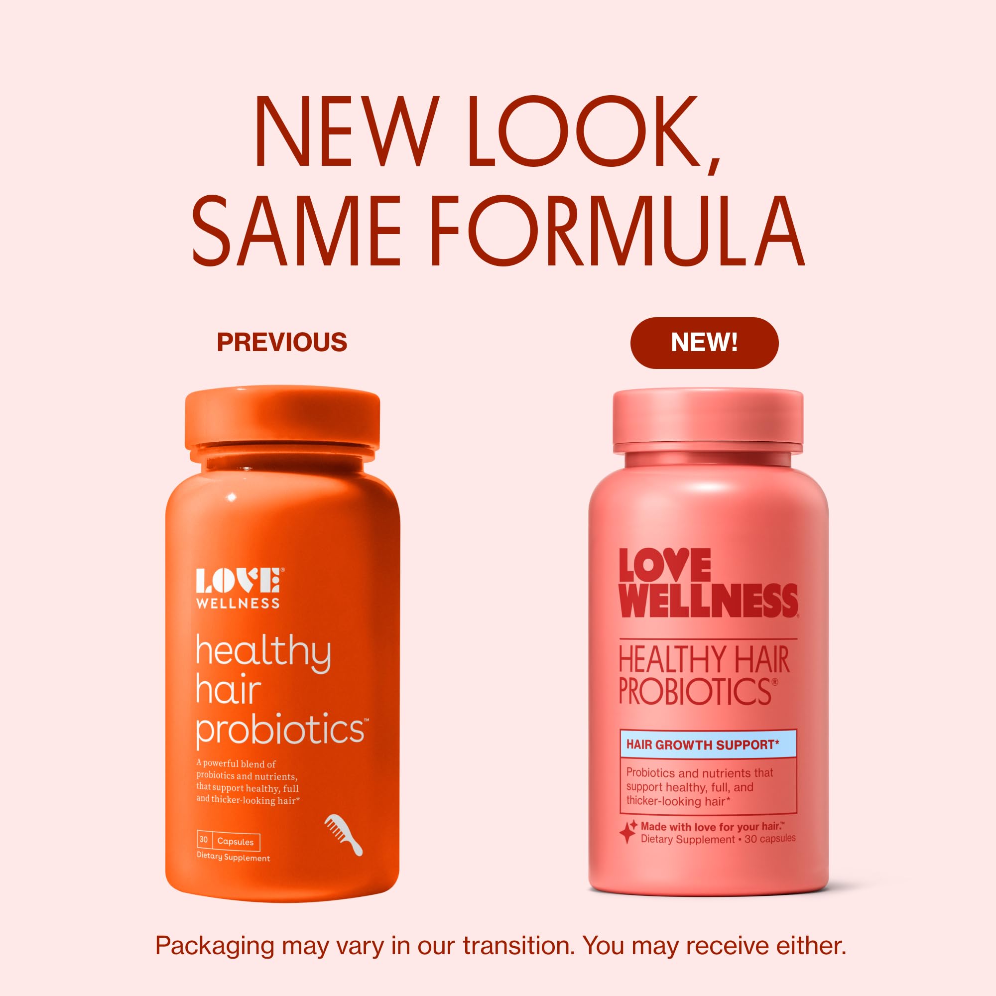 Love Wellness Healthy Hair Probiotics | Support Hair Growth with Biotin and Vitamin B12 & B6 | Supplement for Healthy Scalp & Thicker, Fuller Looking Hair | Safe & Effective | 30 Capsules Love Wellness buy supplements canada