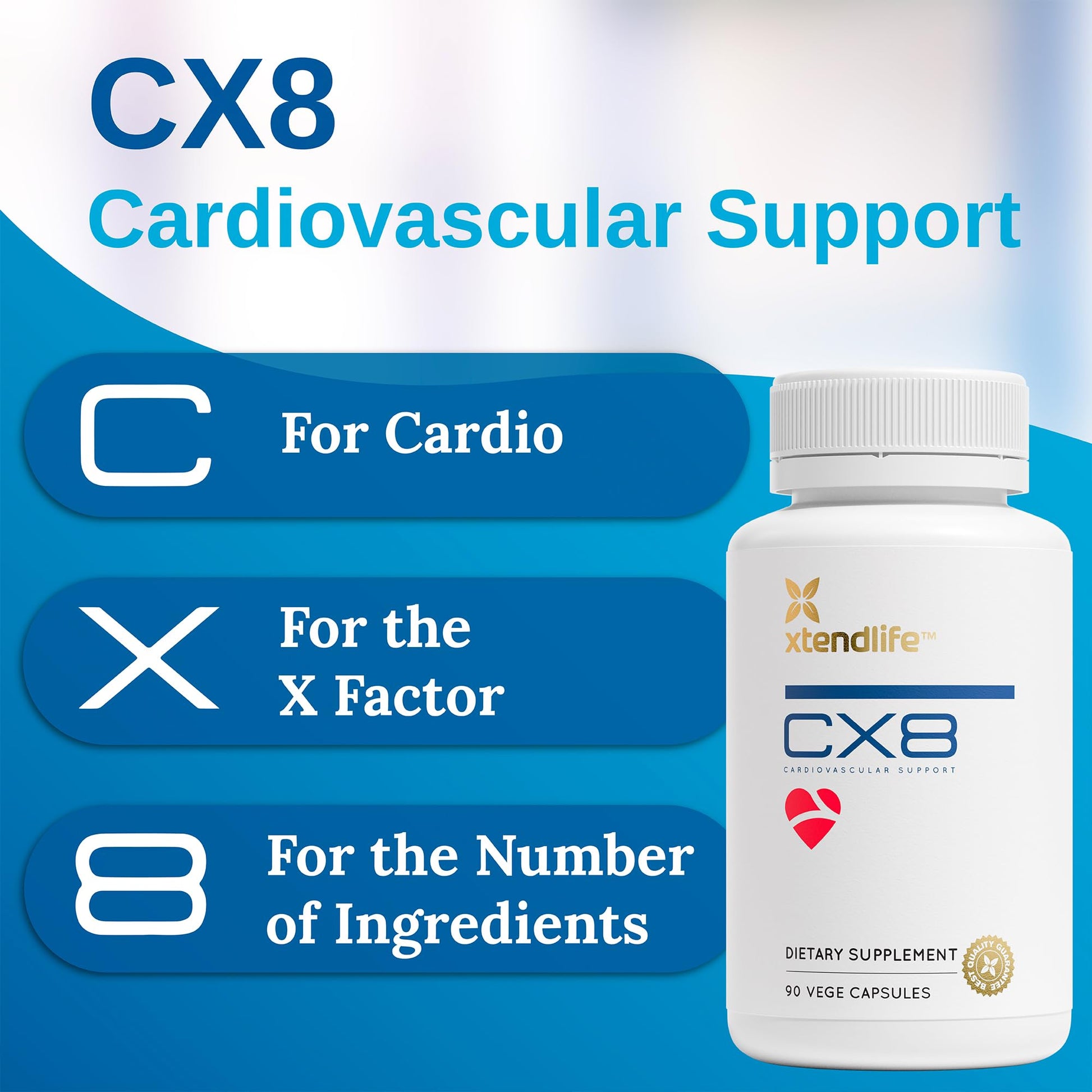 Xtendlife CX8 Heart Health Supplement for Cardiovascular Support, Circulation, and Arterial Health - with Vitamin K2 MK7, D3, Tocotrienols, and Sea Buckthorn-30 Day Supply Xtendlife buy supplements canada
