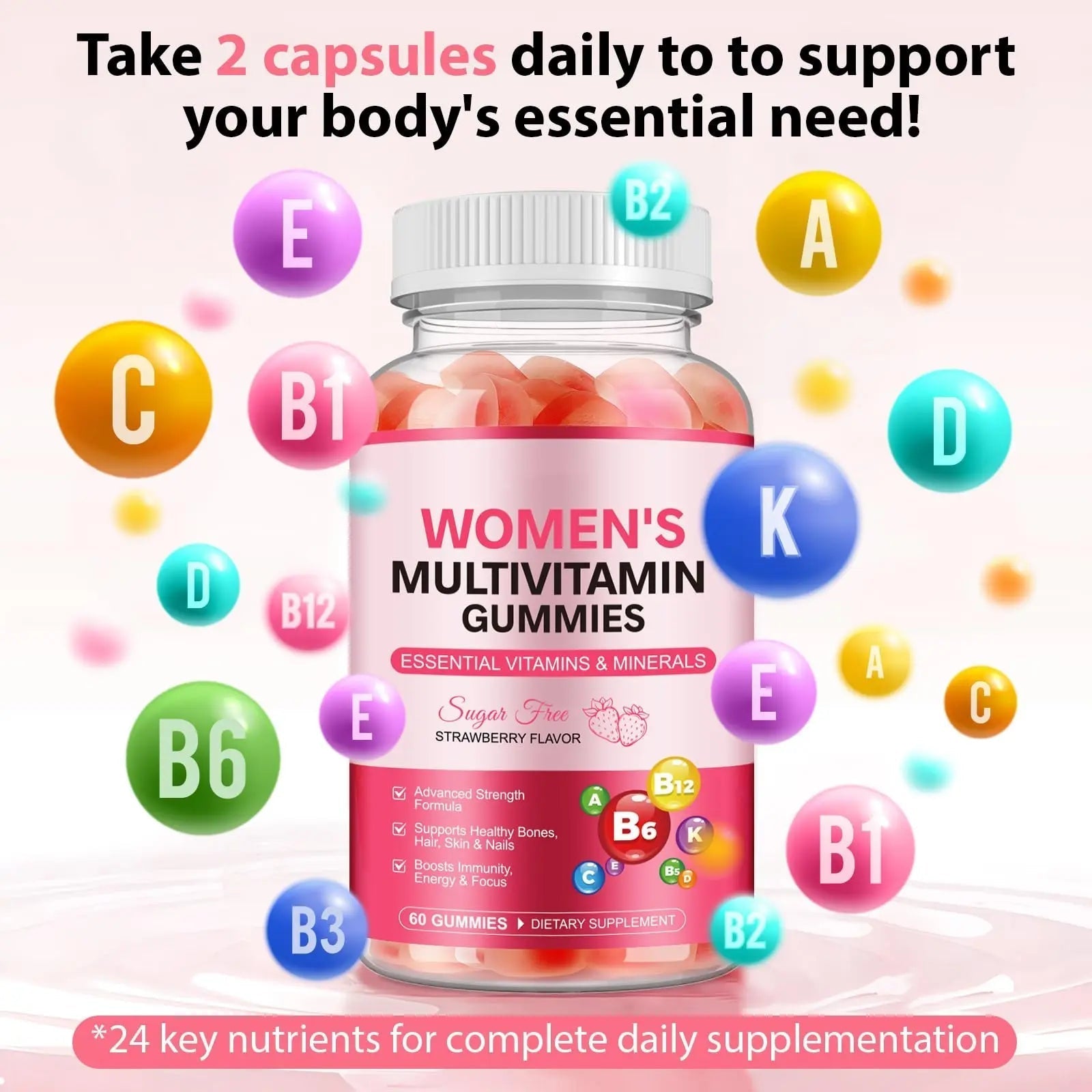DCTTVHVD Multivitamin Gummies for Women, Natural Multi Vitamins, Boosts Immunity, Energy & Focus, Womens Daily Multivitamin Gummy DCTTVHVD buy supplements canada
