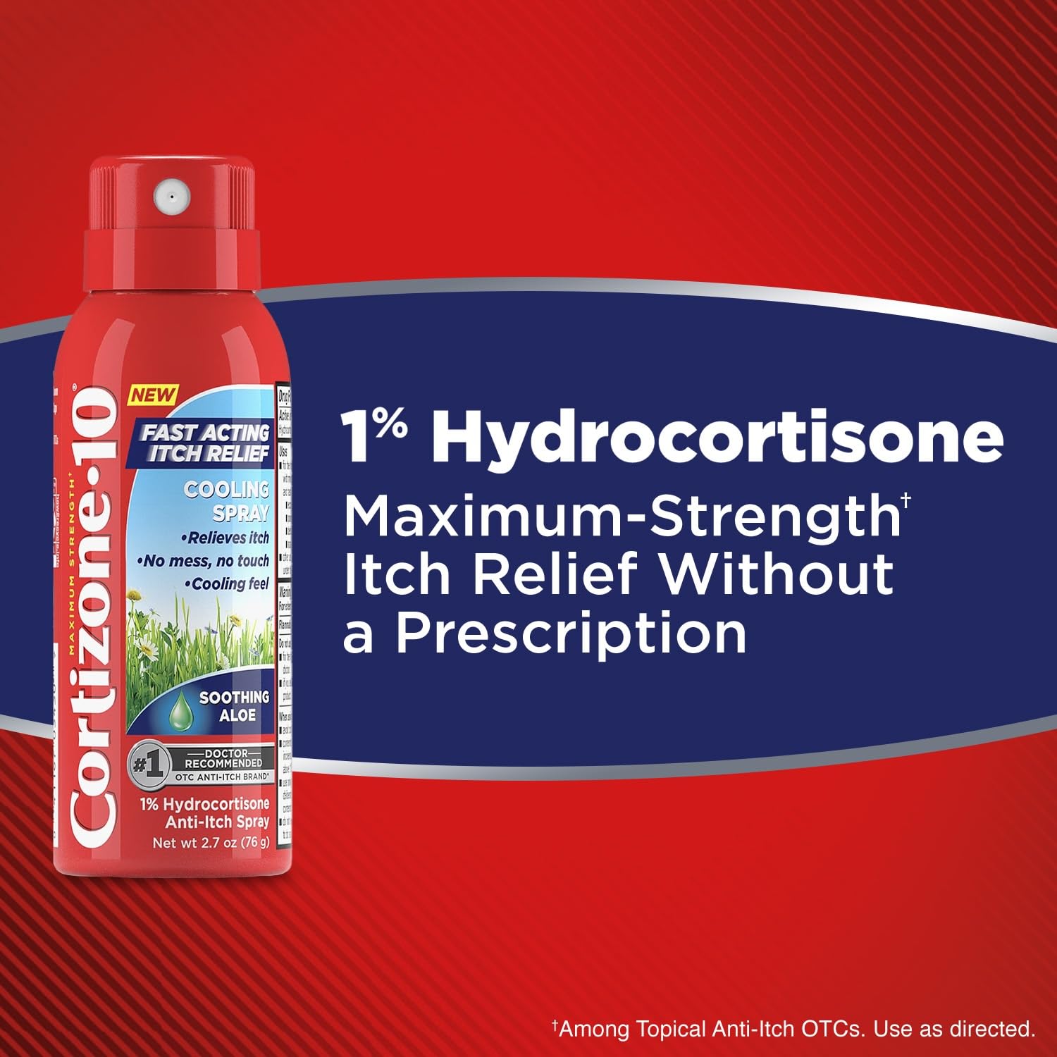Cortizone-10 Maximum Strength Soothing Aloe Itch Relief Cooling Spray, 1% Hydrocortisone, Fast-Acting, Anti-Itch Spray for Bug Bites, Rash, Eczema, Psoriasis, Poison Ivy, Oak, Sumac, 2.7 oz 3-Pack Cortizone 10 buy supplements canada