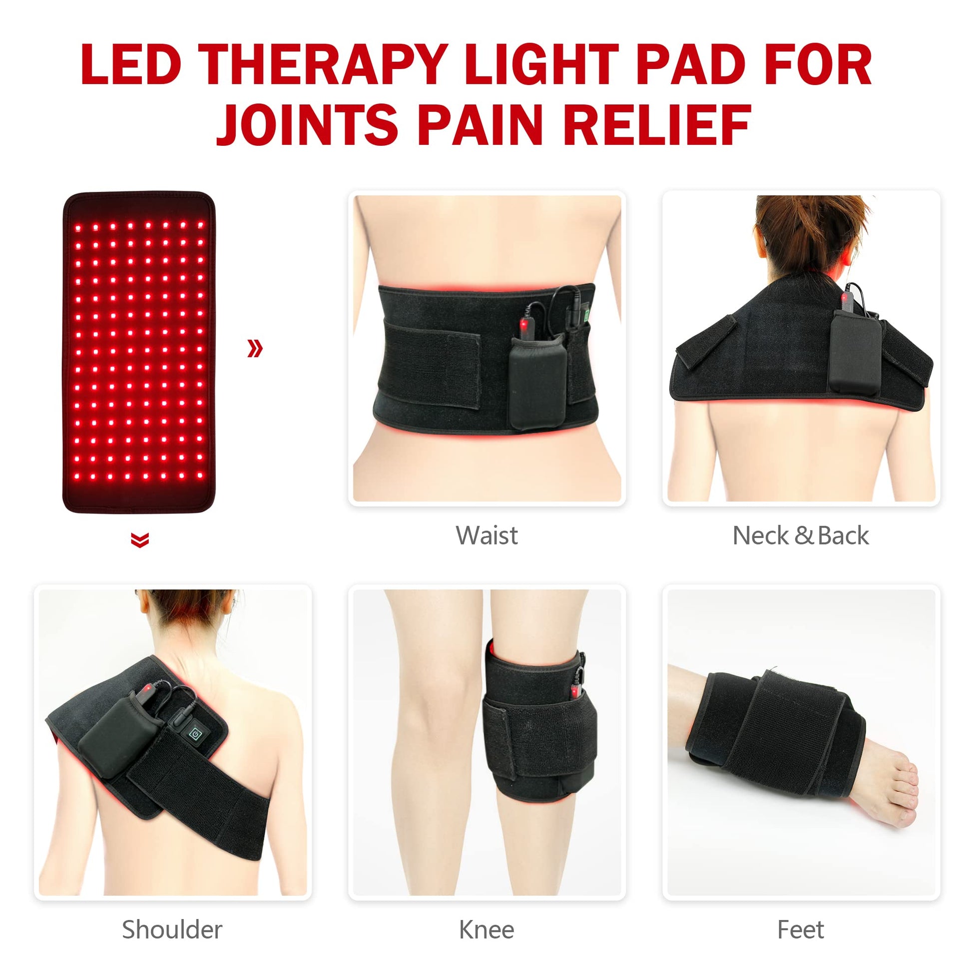 UTK Red Light Therapy Pad for Body Pain Relief, LED 660＆850nm Wearable Wrap Deep Therapy UTK buy supplements canada