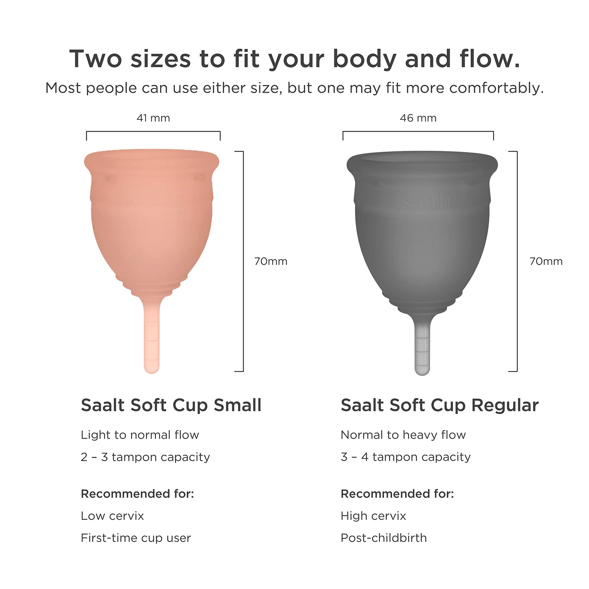 Saalt Soft Menstrual Cup - Best Sensitive Reusable Period Cup - Wear for 12 Hours - Tampon and Pad saalt buy supplements canada