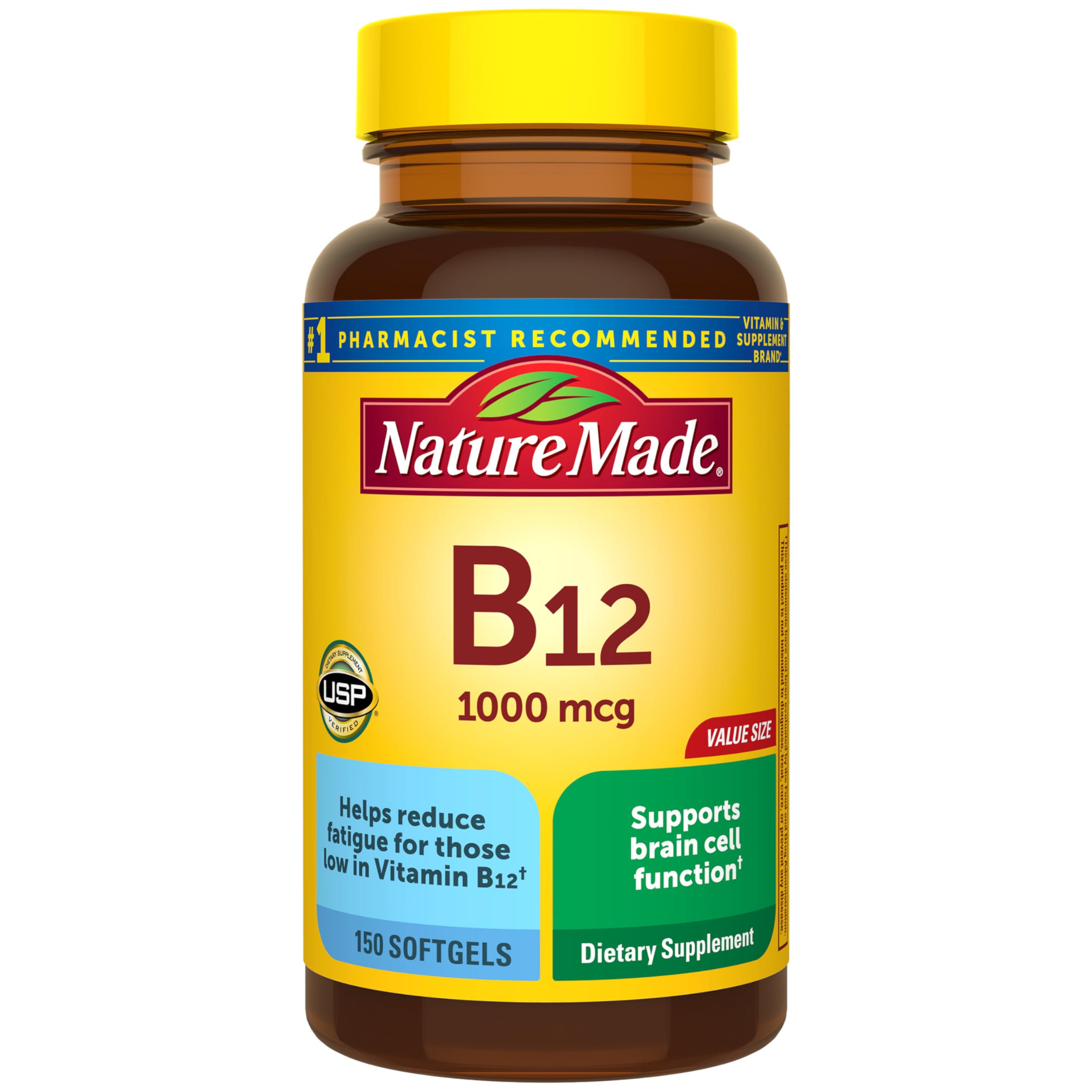 Nature Made Vitamin B12 1000 mcg, Dietary Supplement for Energy Metabolism Support, B12 Vitamins 1000 mcg, 150 Softgels, 150 Day Supply Nature Made buy supplements canada