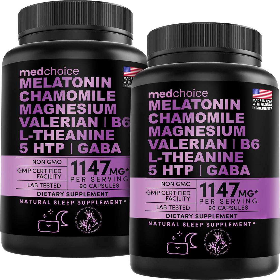 10-in-1 Melatonin Capsules - Melatonin 5mg Natural Sleep Aid for Adults MEDCHOICE buy supplements canada
