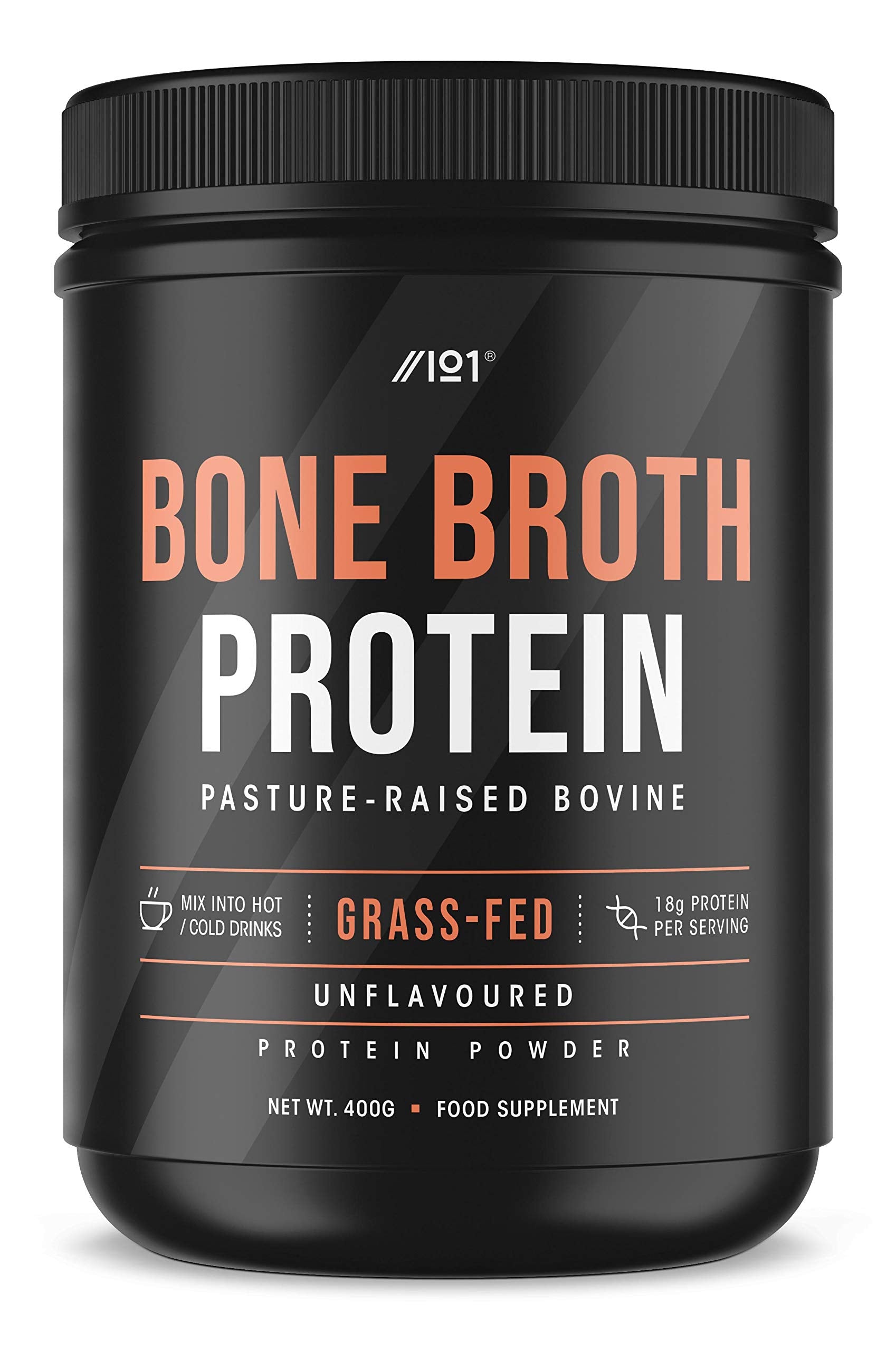 Bone Broth Beef Protein Powder - 400g - Unflavoured - 100% Grass-Fed & Pasture Raised Beef ALPHA01 buy supplements canada