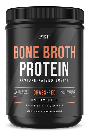 Bone Broth Beef Protein Powder - 400g - Unflavoured - 100% Grass-Fed & Pasture Raised Beef ALPHA01 buy supplements canada
