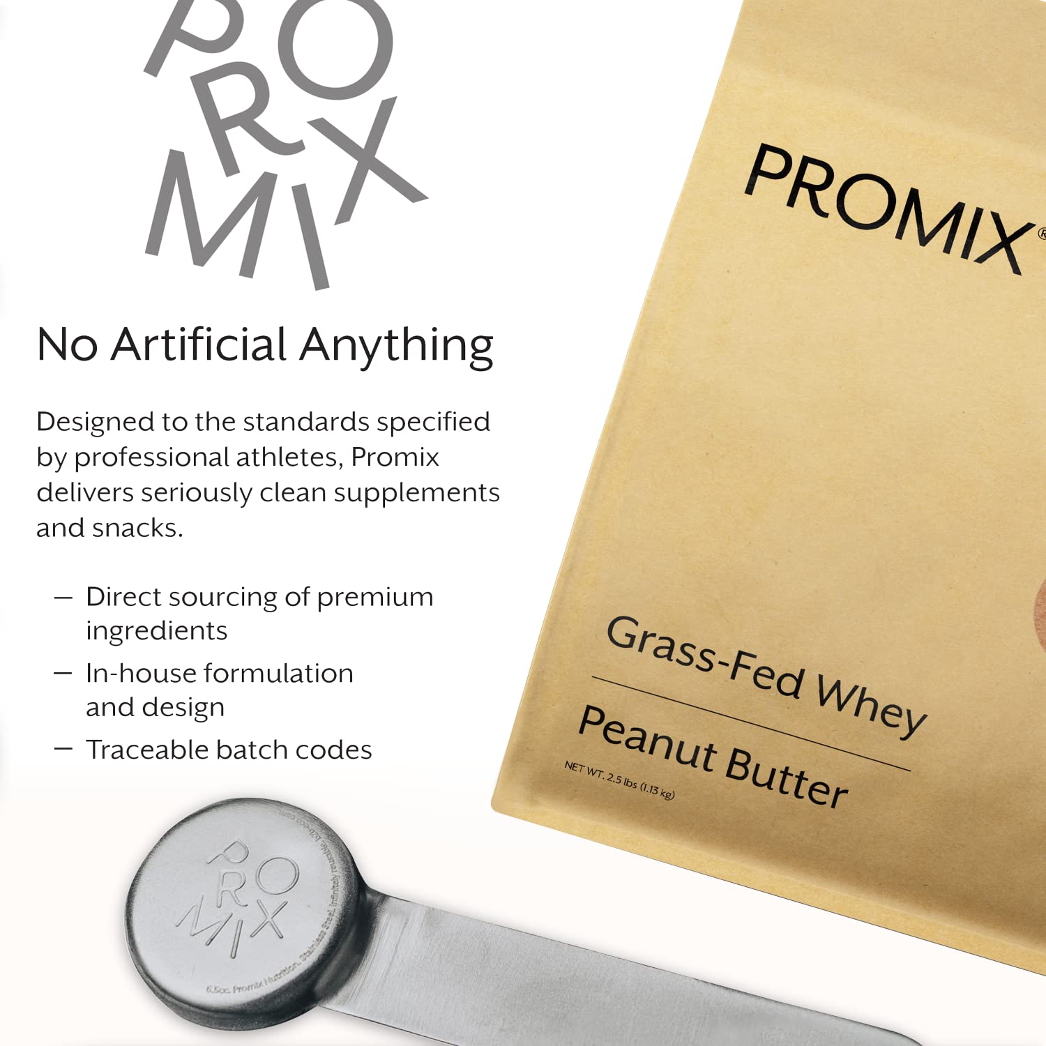 Promix Whey Protein Powder, Peanut Butter - 2.5lb Bulk - Grass-Fed & 100% All Natural ProMix Nutrition buy supplements canada