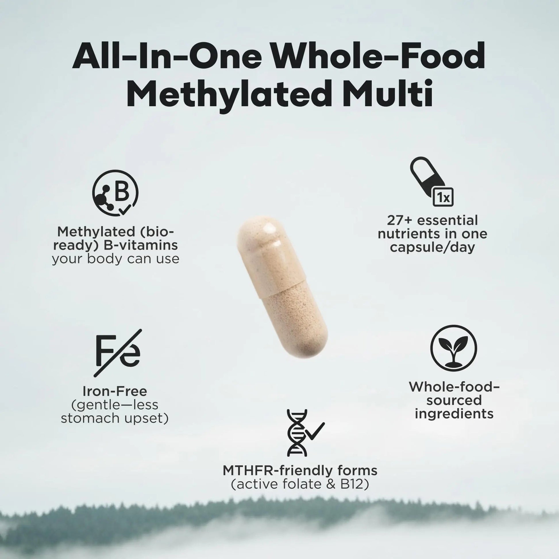 Wild Methylated Multivitamin for Women & Men | Daily Multi Vitamin | MTHFR Supplement Without Iron | Methylated B12, Folate, Vitamin C, A, K2, D, E Wild Foods buy supplements canada