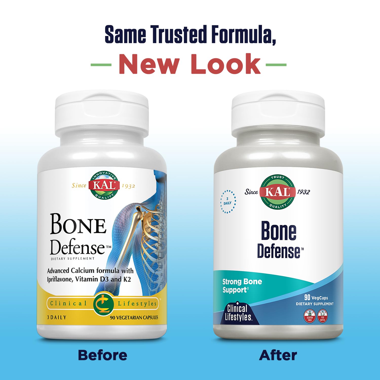 KAL Bone Defense | Healthy Bone Strength and Density Supplement | Calcium, Vitamin D3 and K2, Magnesium | 90ct, 30 Serv. KAL buy supplements canada