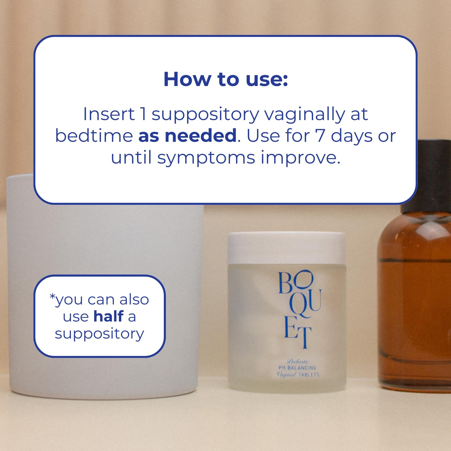 Boquet Vaginal Prebiotic Suppository- Relieve Odor, Prevent Bacterial Vaginosis, Balance pH Boquet buy supplements canada