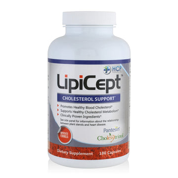 HCP Formulas - LipiCept - Natural Cholesterol Support Formula with Plant Sterols - Maintain Healthy Cholesterol Levels Already Within a Normal Range - Vegetarian - Dietary Supplement - 180 Caps HCP Formulas buy supplements canada
