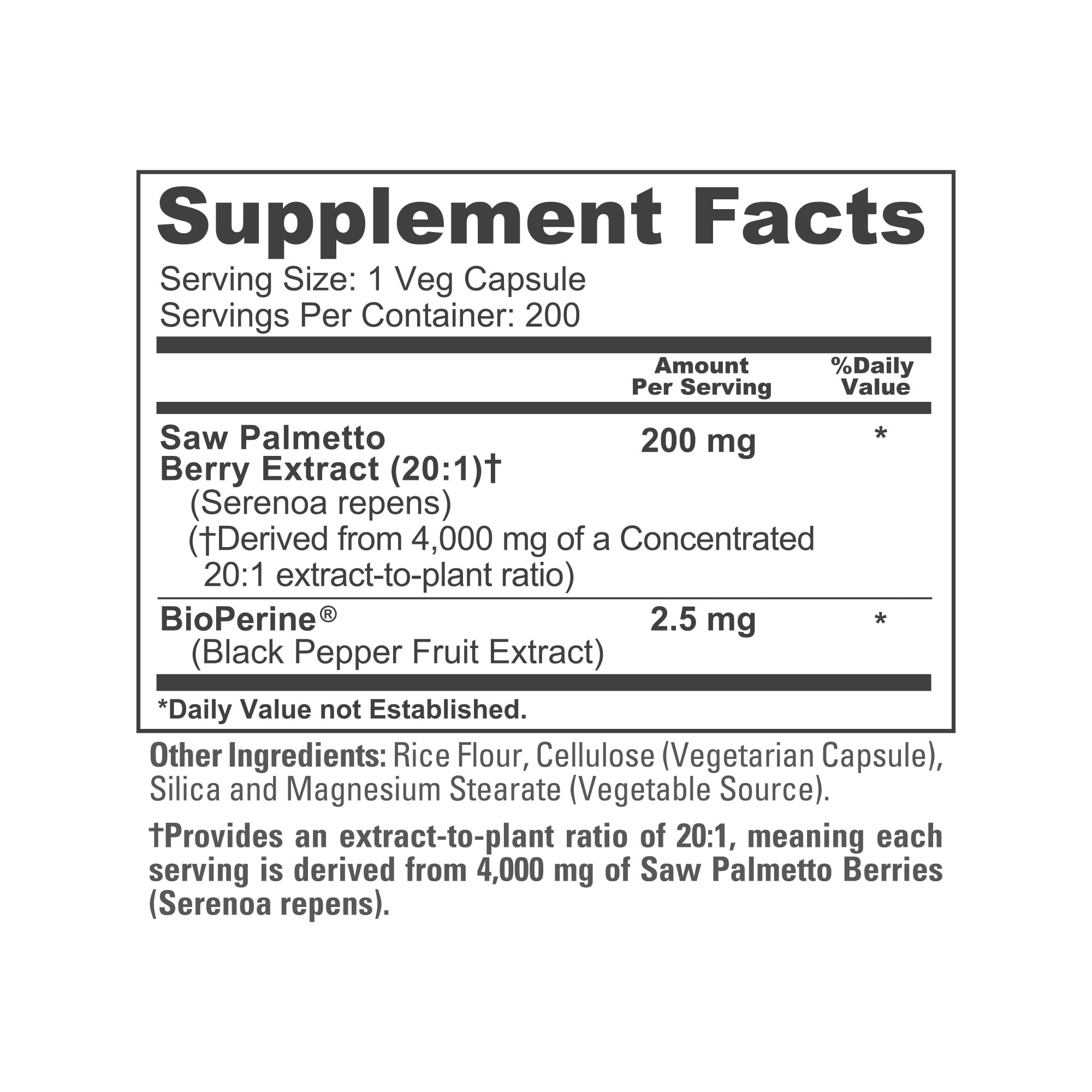 NusaPure Saw Palmetto 20:1 Extract, 200 mg Equivalent to 4,000 mg per Veggie Caps 200 Count Non-GMO, Vegan, Vegetarian, Bioperine NusaPure buy supplements canada