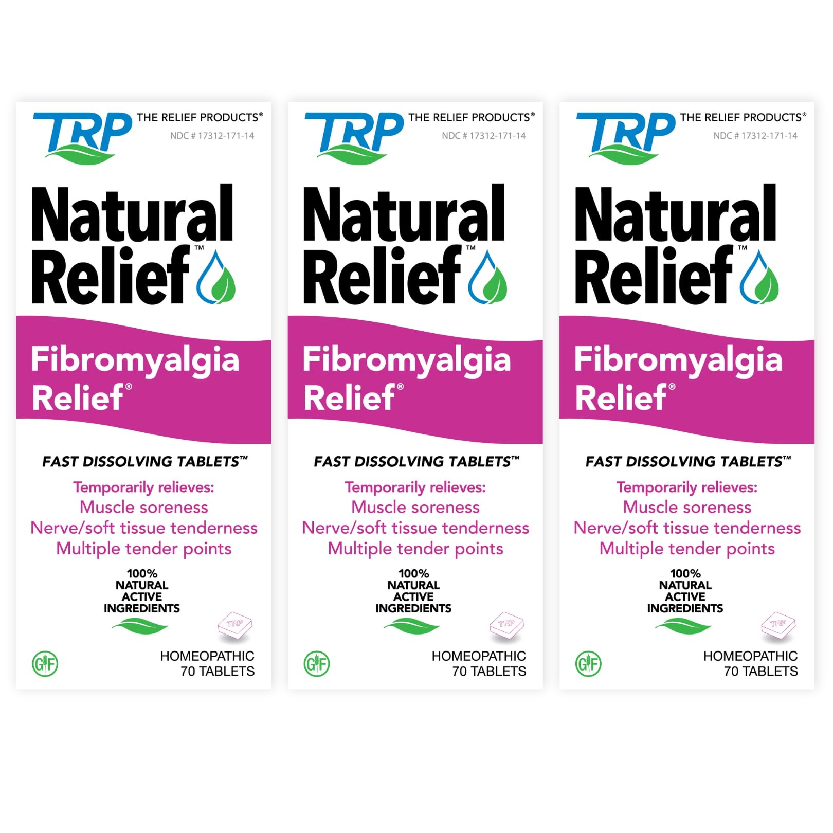 Fibromyalgia Relief for Temporary Relief of Muscle Soreness Discomfort Tenderness Difficulty Moving Joint Pain (3 Pack) TRP THE RELIEF PRODUCTS buy supplements canada