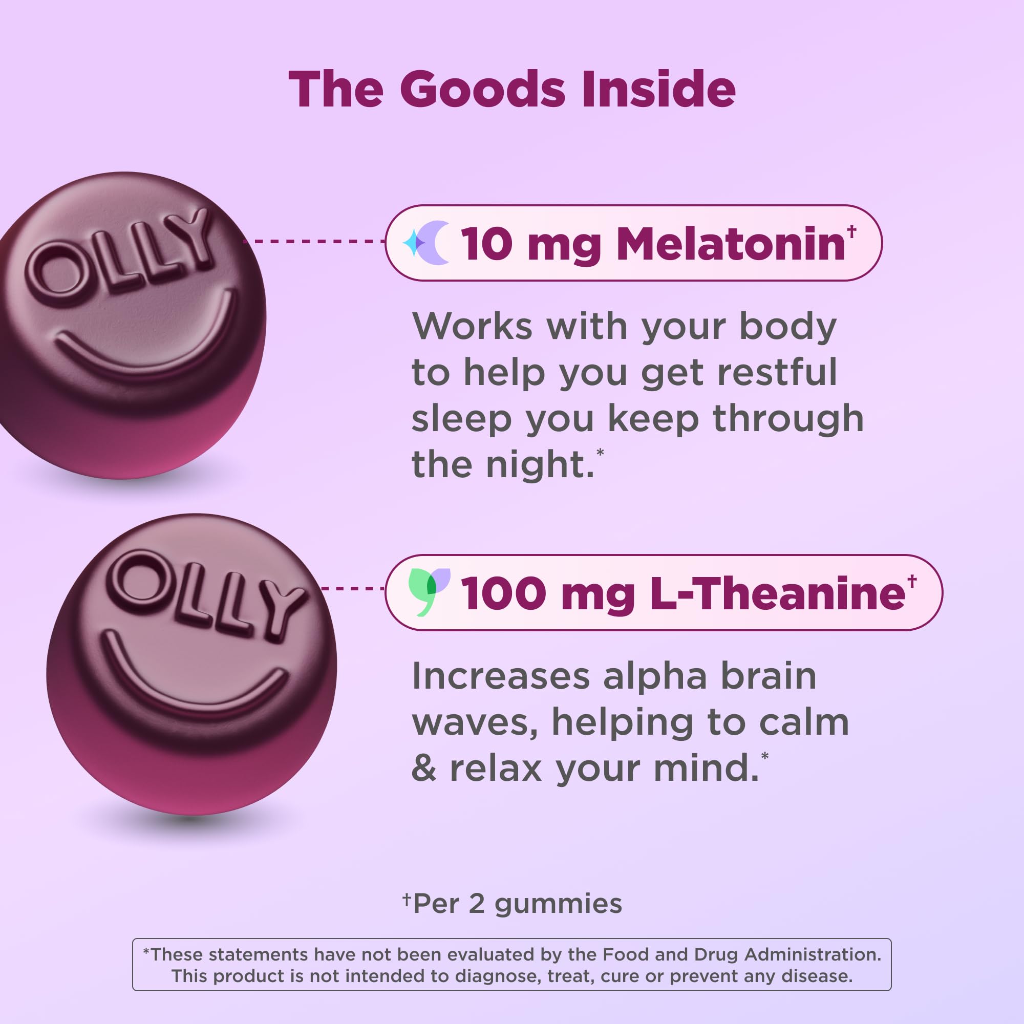 OLLY Max Strength Sleep Gummy, 10mg Melatonin, L-Theanine, Chamomile, Lemon Balm, Sugar Free, Vegetarian Sleep Aid, Strawberry - 70 Count OLLY buy supplements canada