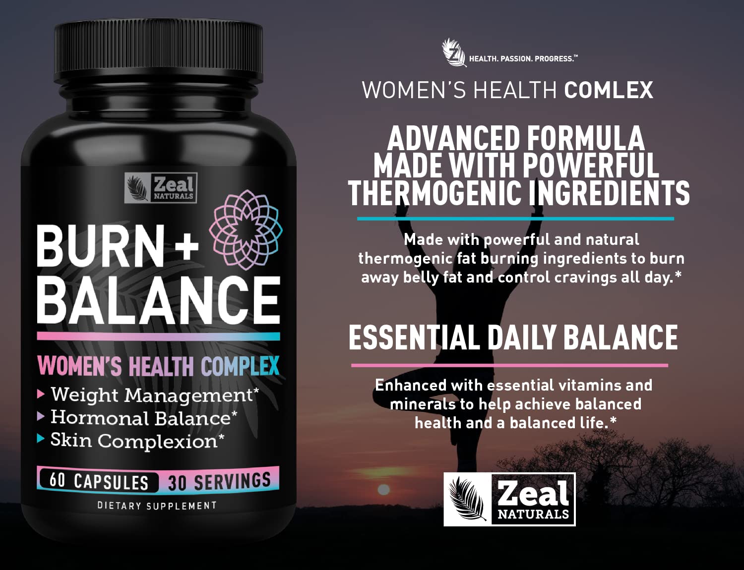Zeal Naturals Weight Loss Support for Women + Daily Balance Vitamins (Iron, Vitamin D, Setria®, Folate) Premium Diet Support Pills for Women+ Multivitamin and Hormone Support Zeal Naturals buy supplements canada