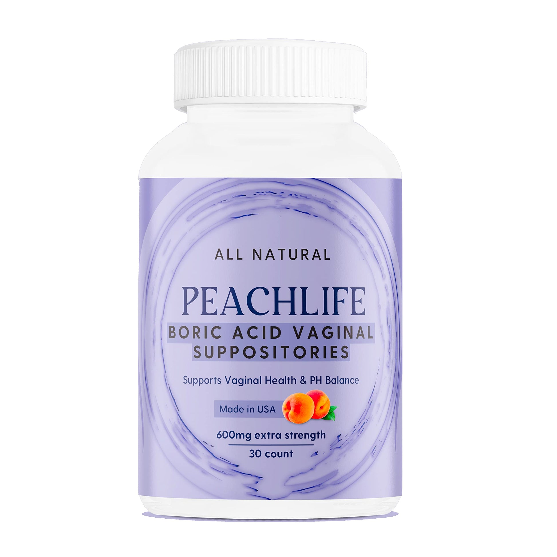 Peachlife Boric Acid Suppositories in Vegetable Capsules - USA Made - Vaginal pH Peachlife buy supplements canada