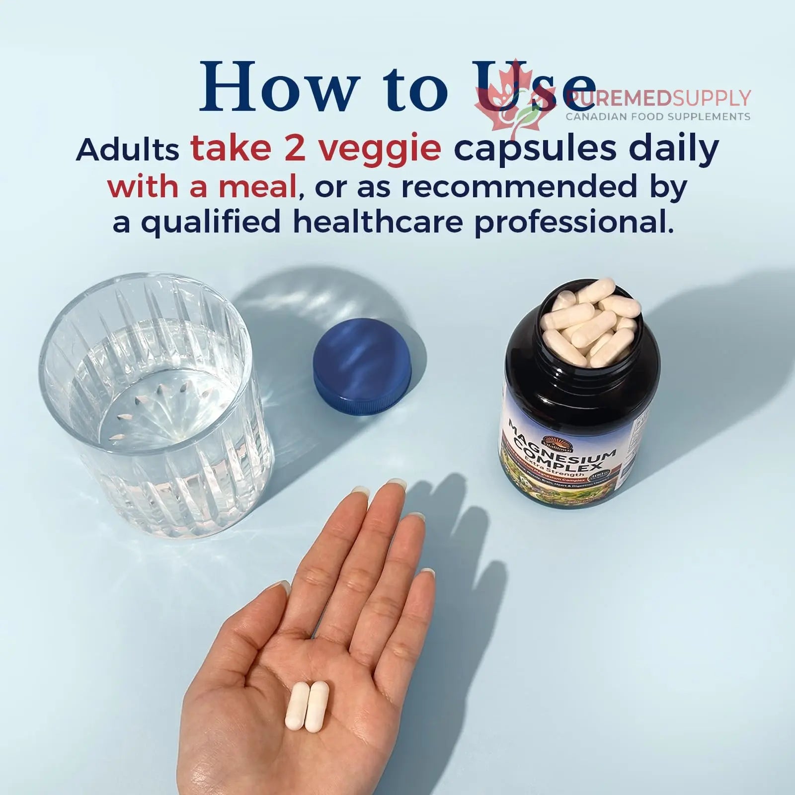 Vitalitown Magnesium Complex Supplement | 300mg Elemental Mag | Magnesium Citrate Glycinate Taurate Malate | Non-GMO, No Gluten, 90 Vegan Magnesio Capsules for Bone Brain Heart Vitalitown buy supplements canada