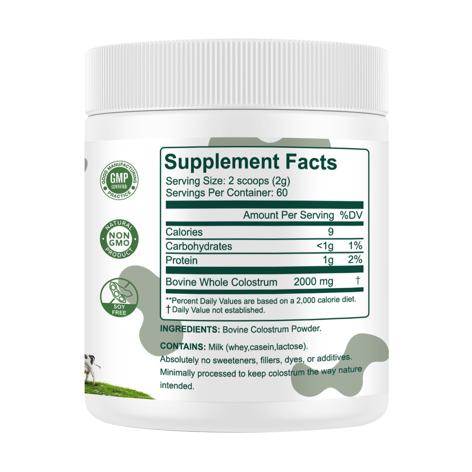 MICYDELAS Bovine Colostrum Supplement Powder 50% IgG Premium Bovine Colostrum for Gut Health Support, Immune Support, Muscle Recovery & Overall Wellness, Grass Fed, Non-GMO, Unflavored, 60 Servings MICYDELAS buy supplements canada