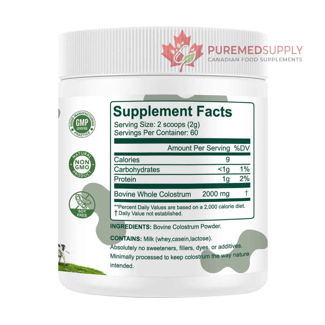 MICYDELAS Bovine Colostrum Supplement Powder 50% IgG Premium Bovine Colostrum for Gut Health Support, Immune Support, Muscle Recovery & Overall Wellness, Grass Fed, Non-GMO, Unflavored, 60 Servings MICYDELAS buy supplements canada