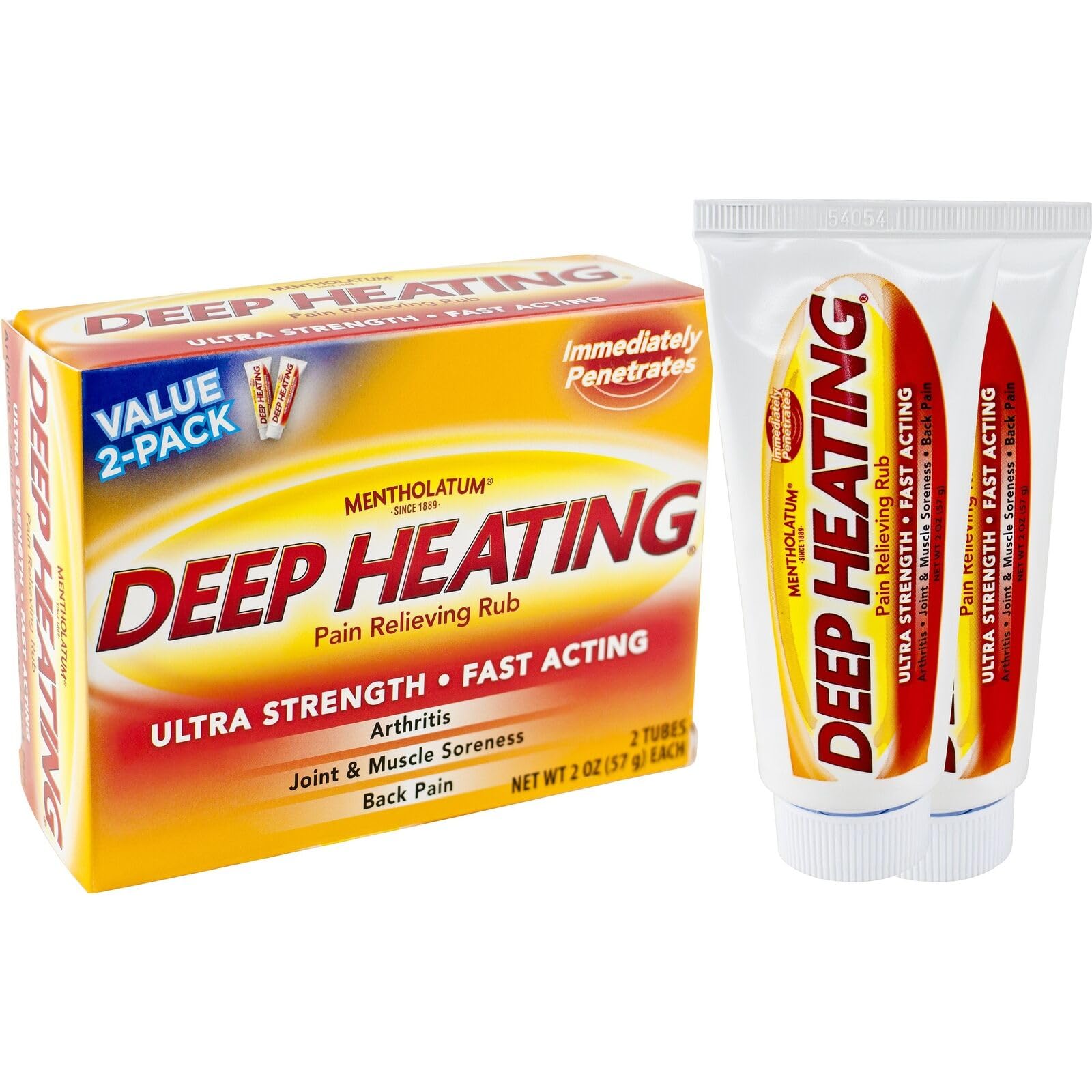 Mentholatum Deep Heating Pain Relieving Rub, Ultra Strength, 2 Tubes each, Pack of 5 Mentholatum buy supplements canada