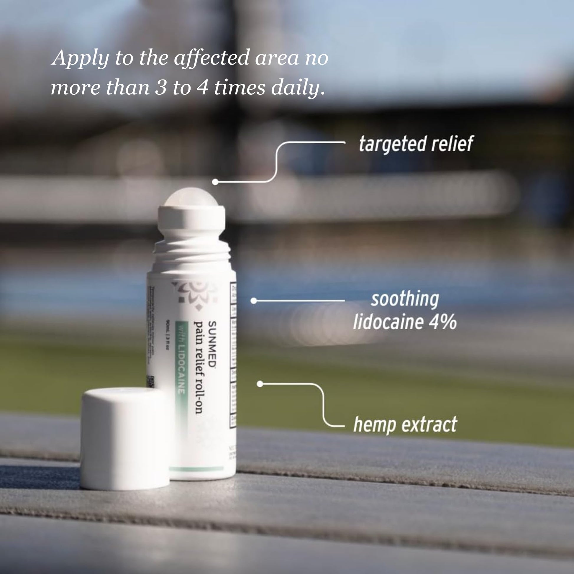 SUNMED Lidocaine 4% Roll-On Pain Relief – Targeted Topical Hemp Oil Extract for Muscle, Joint & Discomfort Relief – Portable Recovery Solution for Athletes – Quick Numbing Action, 3oz SUNMED buy supplements canada
