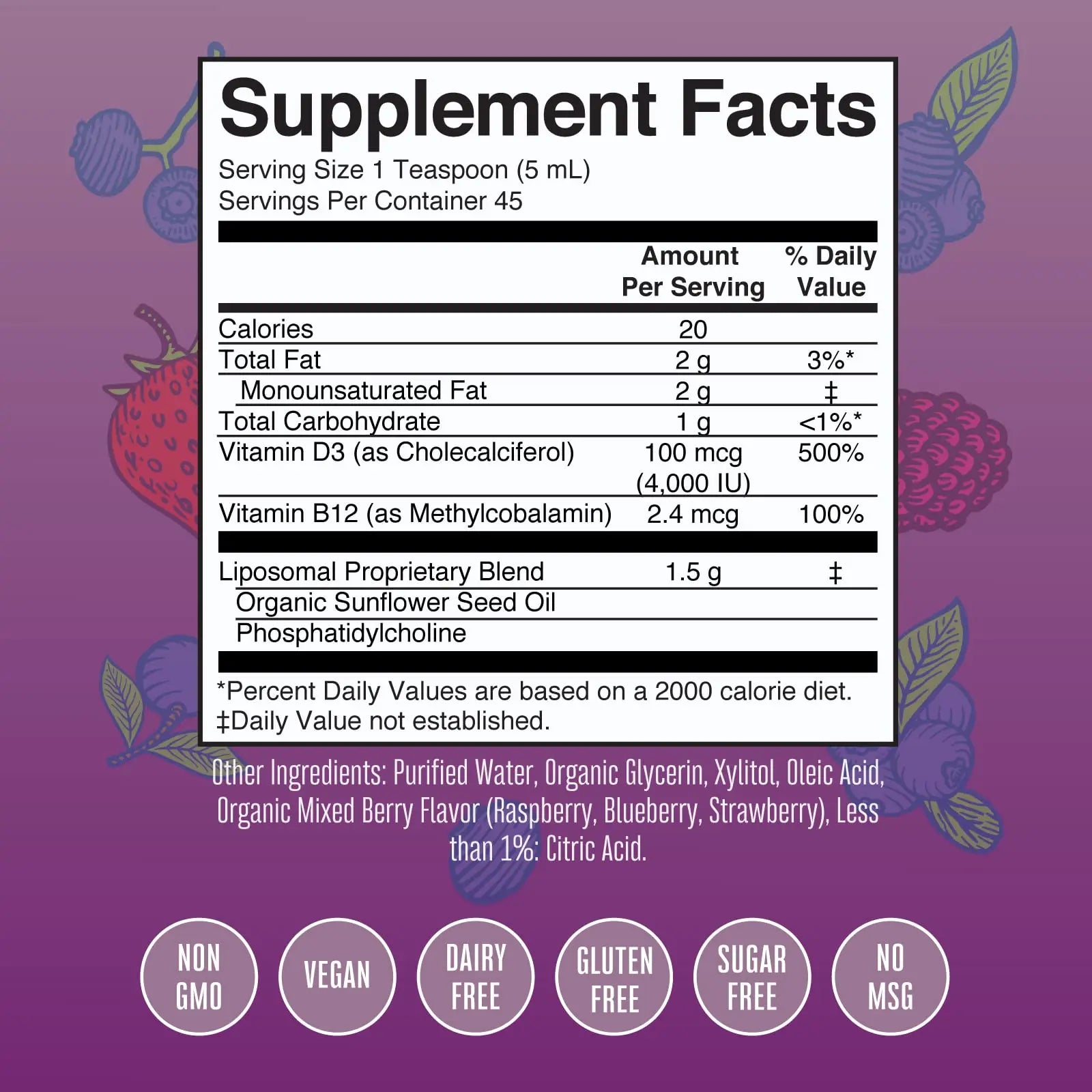 MaryRuth Organics Kids Multivitamin Liposomal (Strawberry Cherry & Vanilla) & Vitamin D3 Liposomal (Mixed Berry) Clean Label Project Verified MARYRUTH'S buy supplements canada