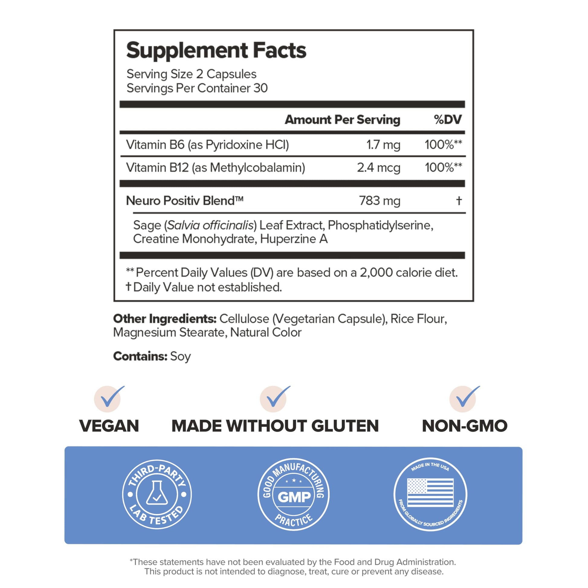 MENO Brain Health + Memory Support Capsules – Daily Support for Cognitive Performance, Concentration & Healthy Brain Aging – with Phosphatidylserine, Creatine, Sage Leaf & Huperzine A – 30 Servings O Positiv buy supplements canada