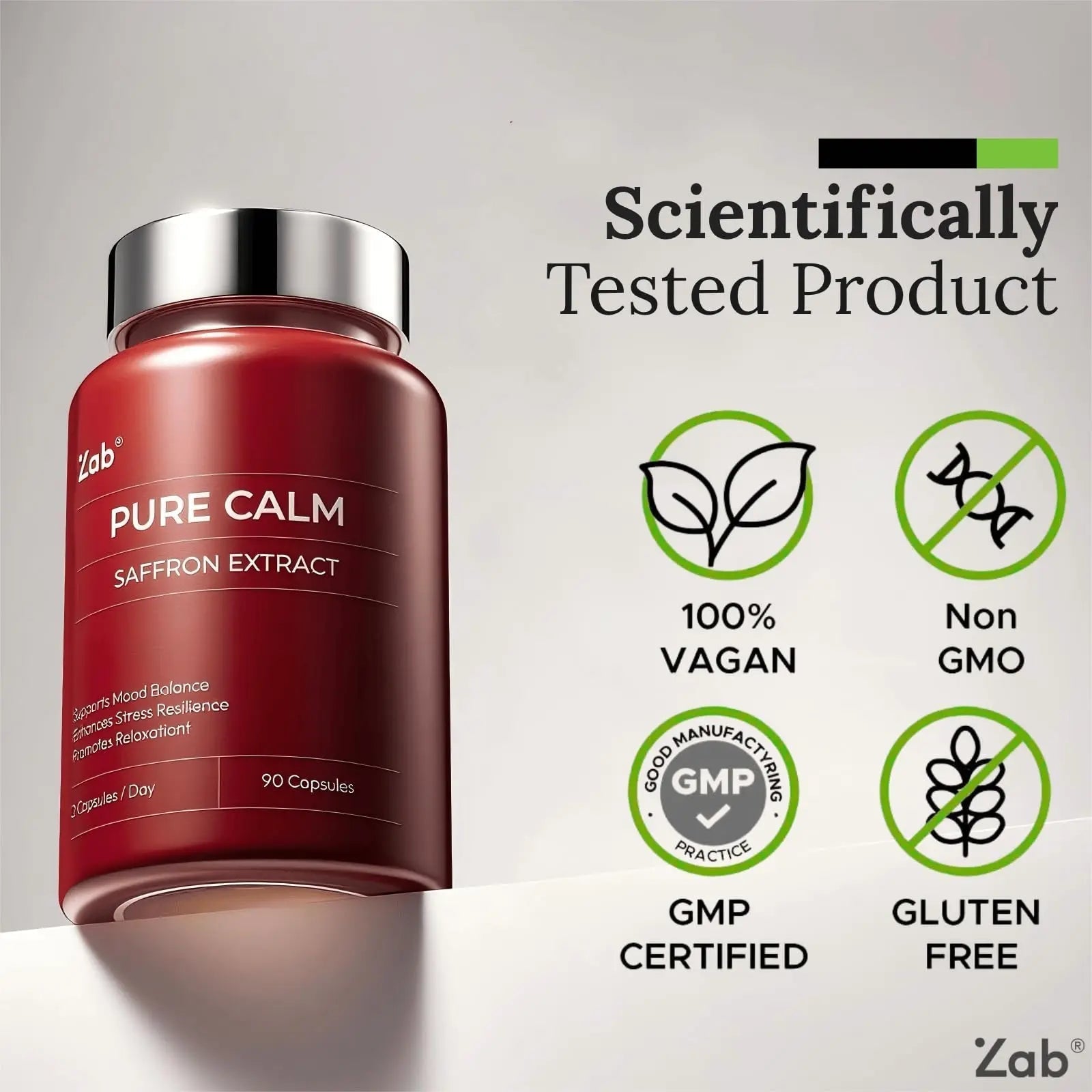 ZAB Saffron Supplements Gummies, Saffron & Rhodiola Rosea Extract Sugar-Free Supplement with Vitamin D3 & B6, Support Mood, Focus ZAB buy supplements canada