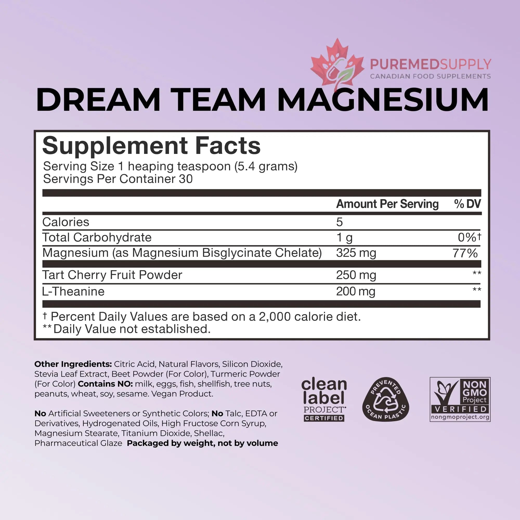 Hum Nutrition Dream Team Magnesium Bisglycinate Powder, L Theanine & Tart Cherry Magnesium Supplement Drink Mix, Support Rest, Relaxation & Sleep Routine, Gluten Free, Vegan, Cherry Lemon, 30 Servings HUM buy supplements canada