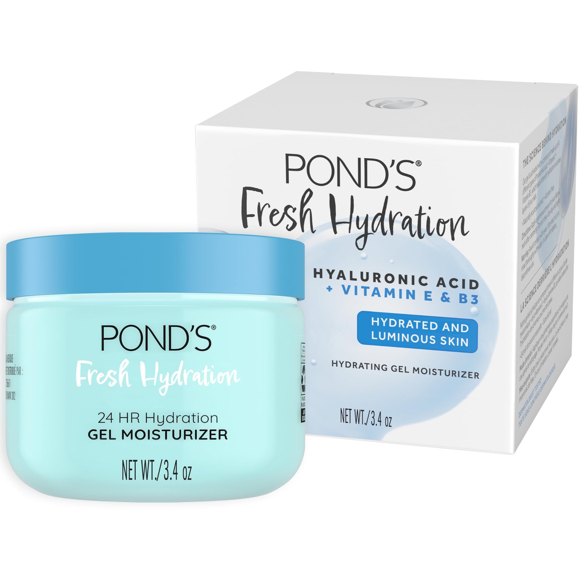 POND’S Fresh Hydration Gel Moisturizer – 24 HR Hydration with Vitamin E, Hyaluronic Acid & Vitamin B3 – Alcohol & Oil POND'S buy supplements canada