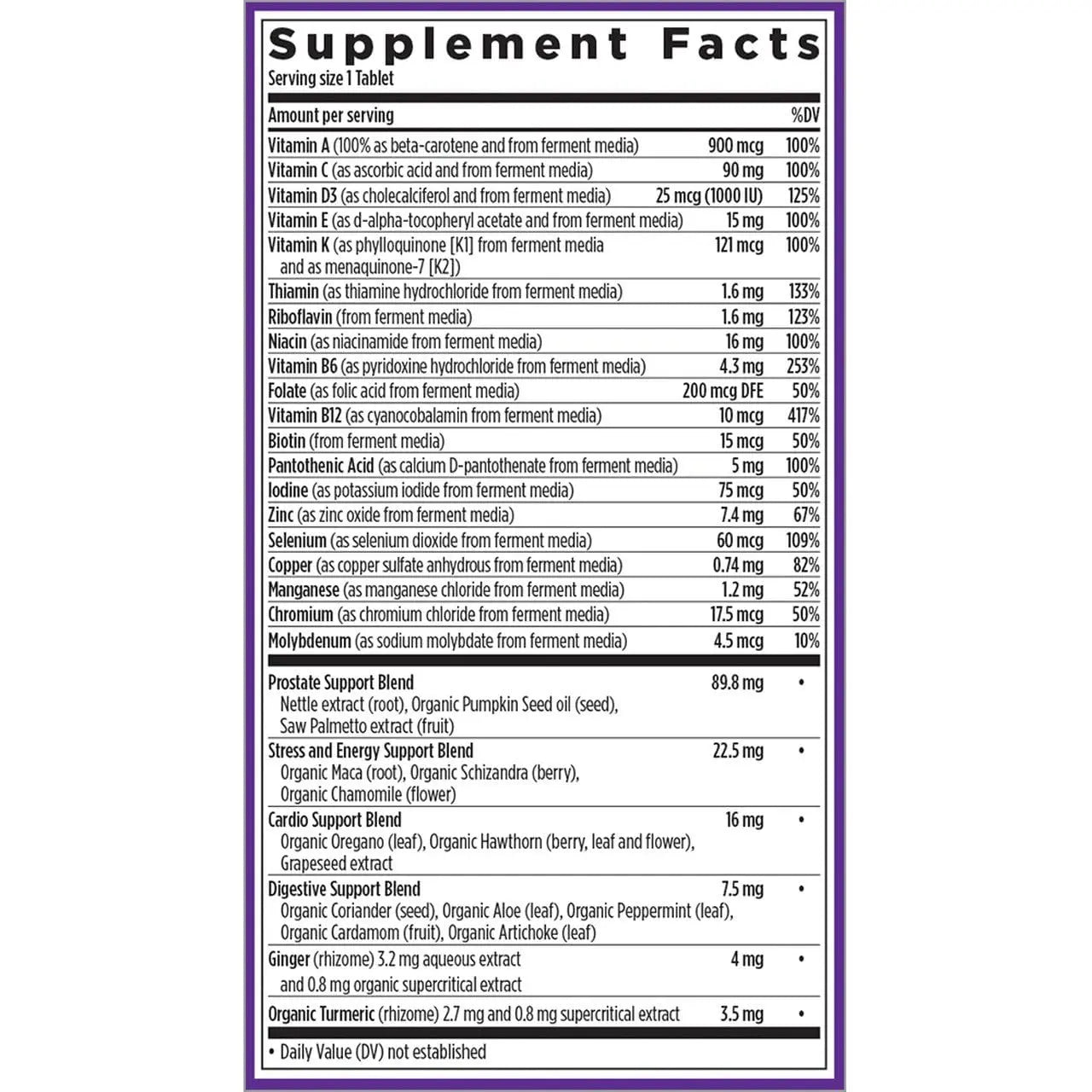 New Chapter Men's Multivitamin, Every Man's One Daily 40+, Fermented with Probiotics + Saw Palmetto + B Vitamins + Vitamin D3 + Organic New Chapter buy supplements canada