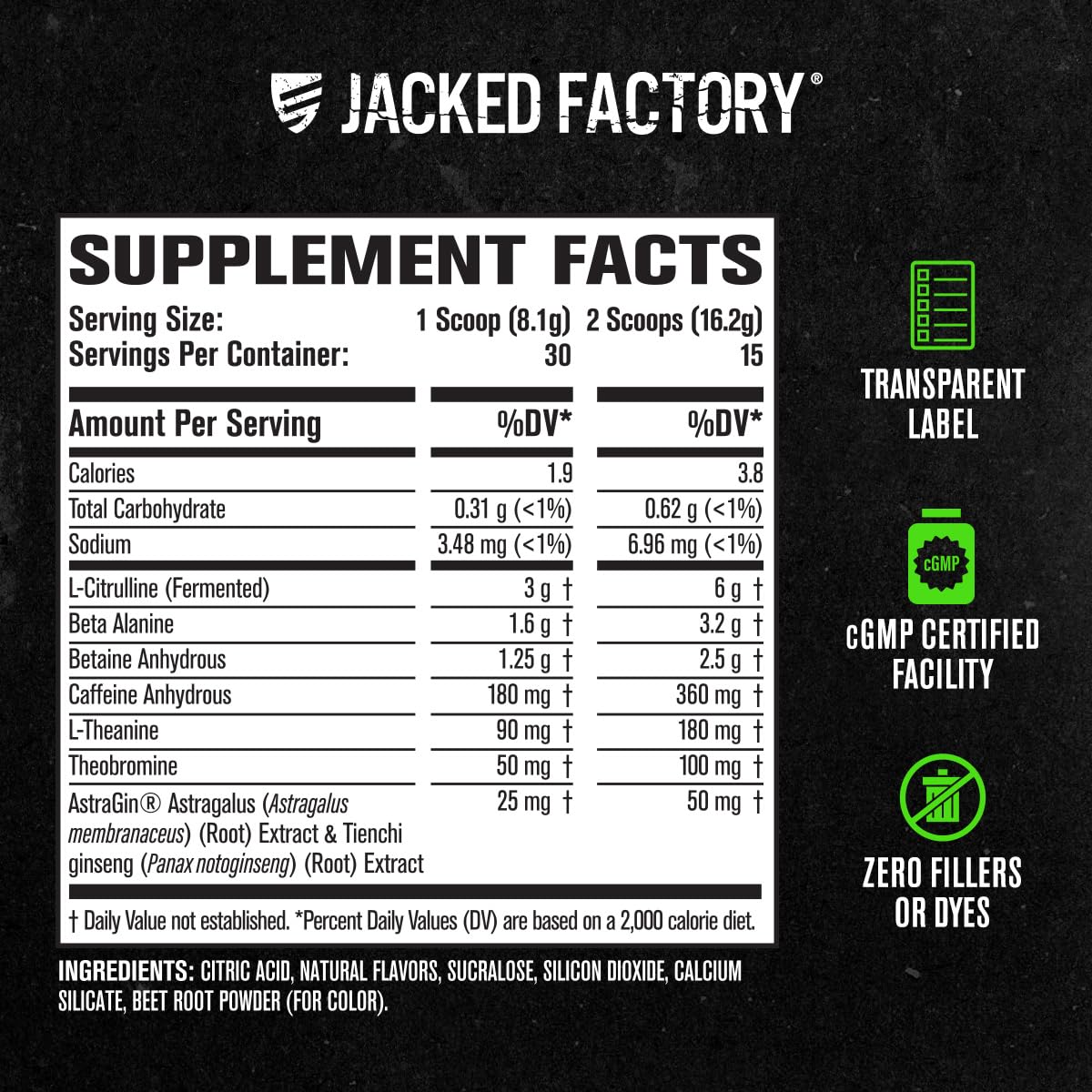 Jacked Factory NITROSURGE Pre Workout Supplement - Endless Energy, Instant Strength Gains, Clear Focus, Intense Pumps - NO Booster & Preworkout Powder with Beta Alanine Jacked Factory buy supplements canada