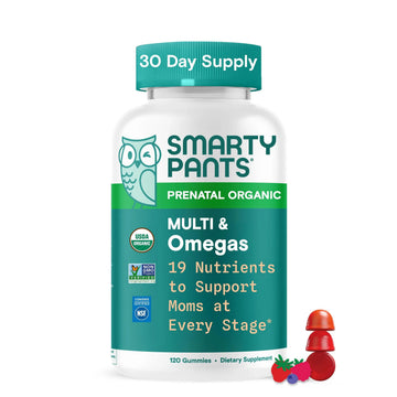SmartyPants Organic Prenatal Vitamins for Women, Multivitamin Gummies: Biotin, Methylfolate, Omega 3 (ALA), Vitamin D3, C, Vitamin B12, B6, A, K2 & Zinc SmartyPants buy supplements canada