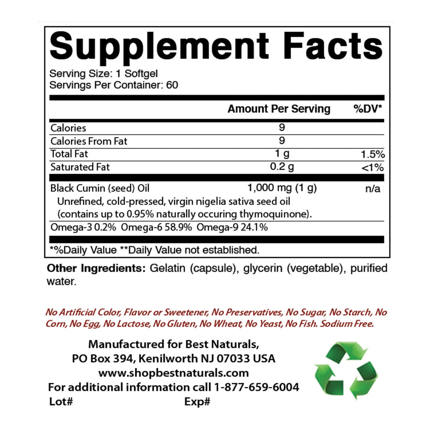 Best Naturals 2 Packs Black Seed Oil Capsules 1000 mg (Non-GMO) Nigella Sativa Best Naturals buy supplements canada