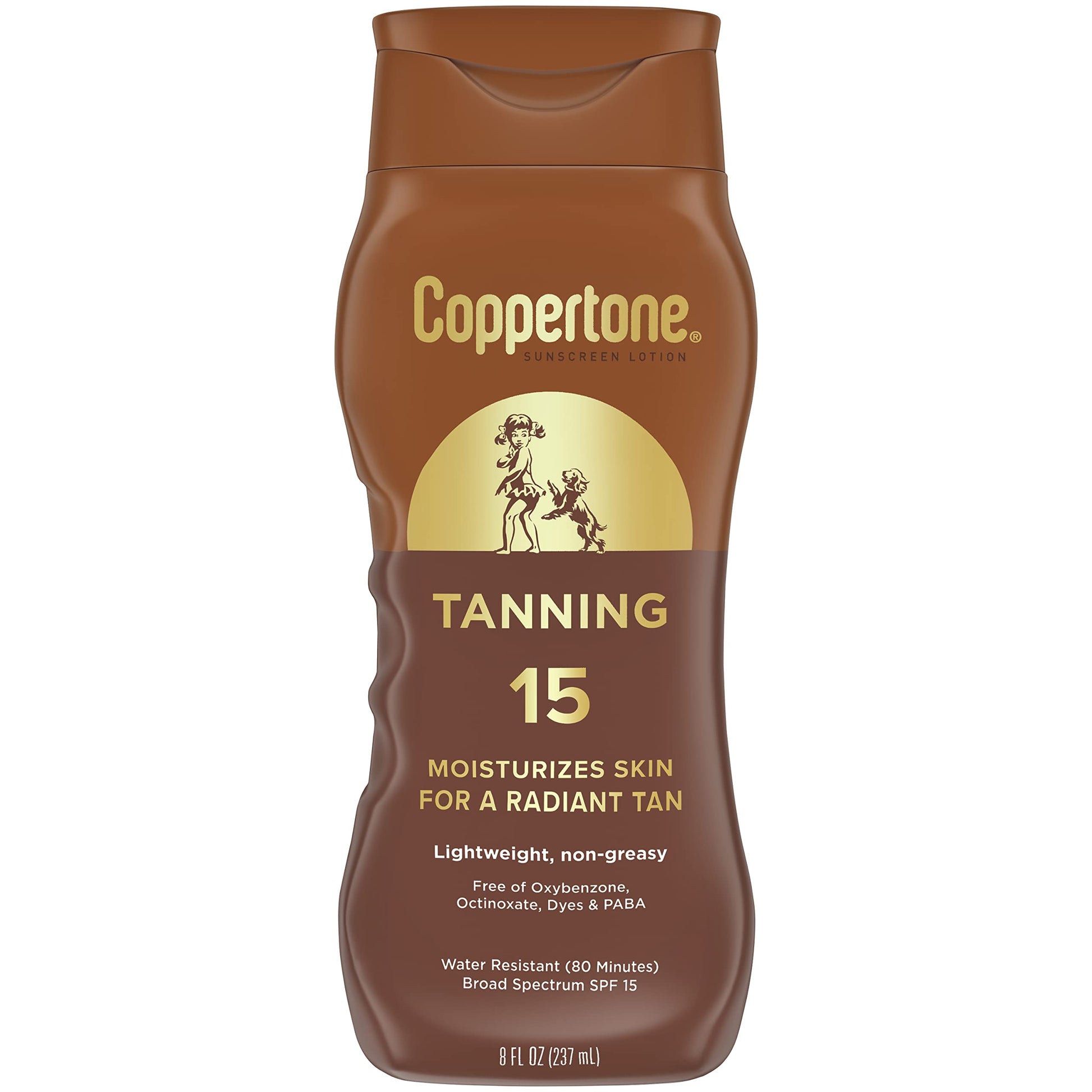 Coppertone Tanning Sunscreen Lotion, SPF 15, Lightweight and Non Greasy Sunscreen, Water Resistant, Oxybenzone Free Coppertone buy supplements canada