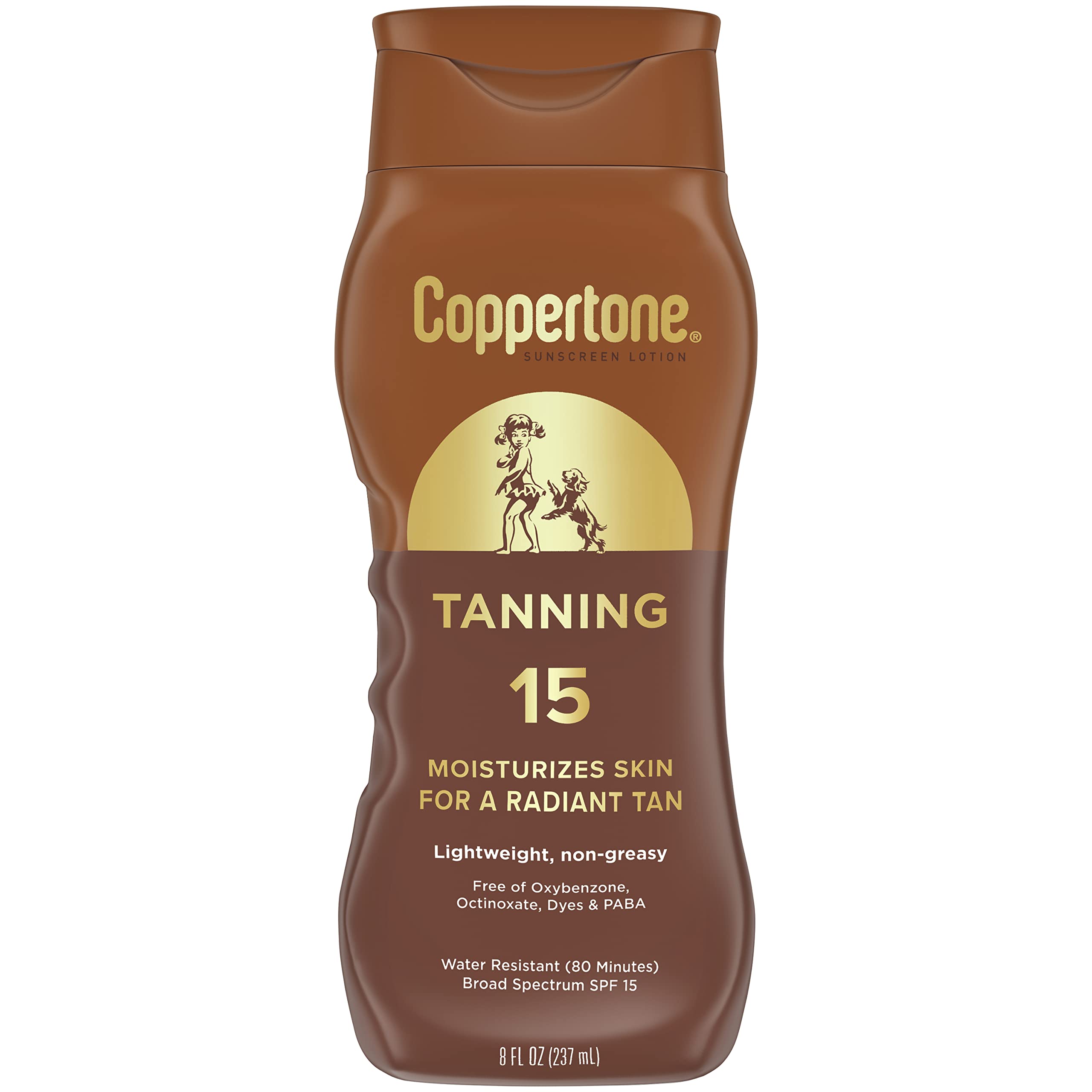 Coppertone Tanning Sunscreen Lotion, SPF 15, Lightweight and Non Greasy Sunscreen, Water Resistant, Oxybenzone Free Coppertone buy supplements canada