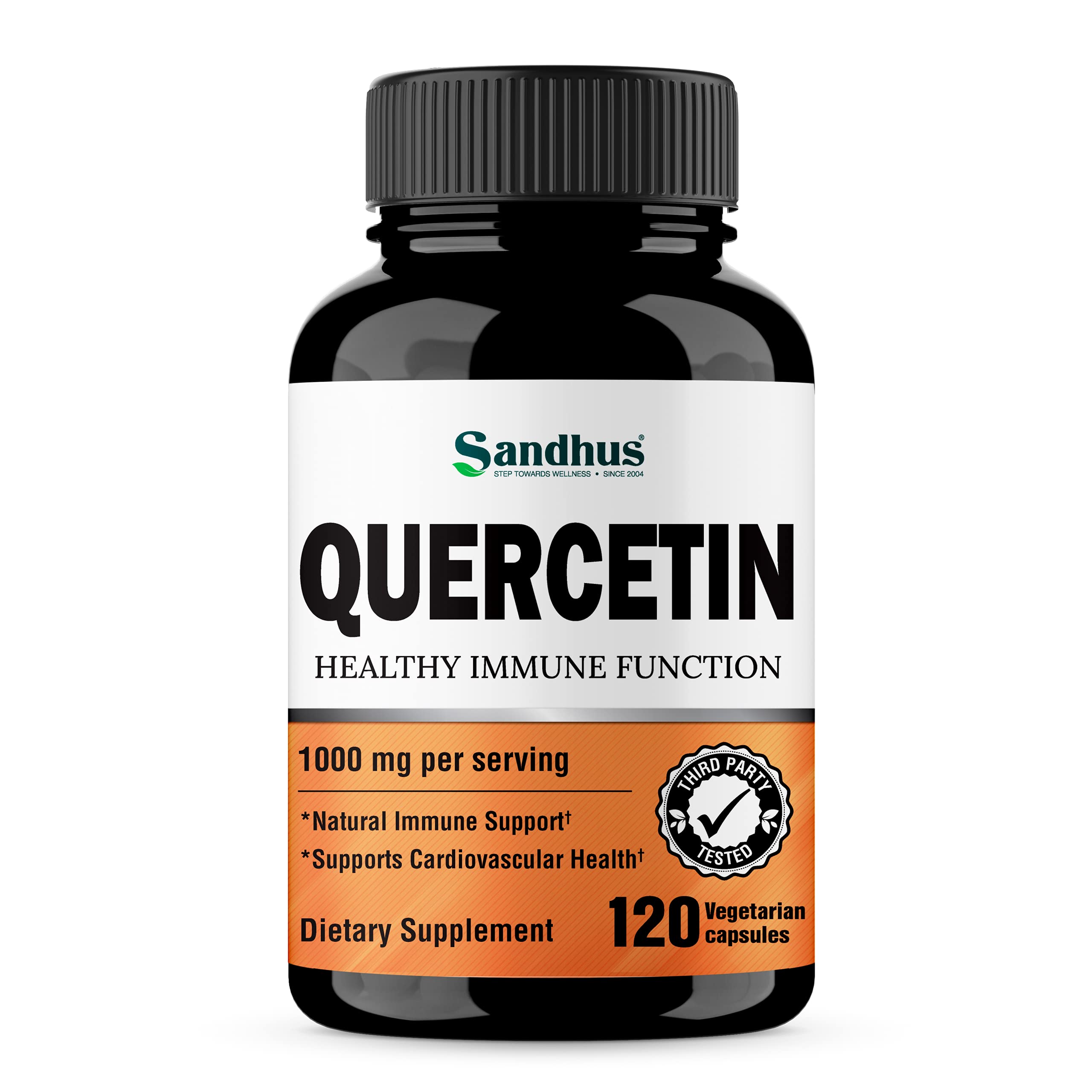 Sandhu's Quercetin 1000mg Per Serving 120 Count Vegetarian Capsules Bioflavonoids Sandhu's buy supplements canada