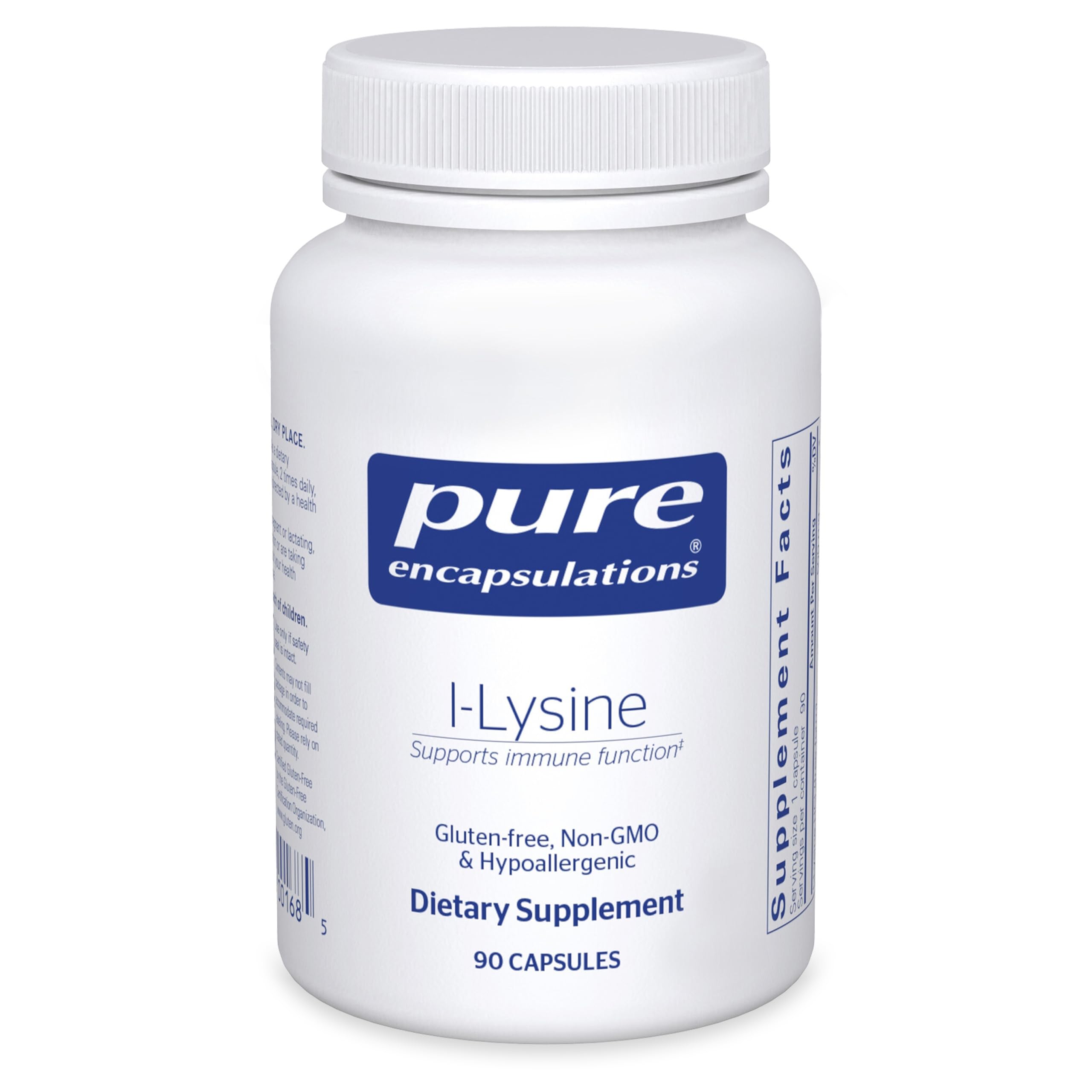 Pure Encapsulations L-Lysine - Essential Amino Acid Supplement for Immune Support & Gum, Lip Health* - with L-Lysine HCl - 90 Capsules Pure Encapsulations buy supplements canada