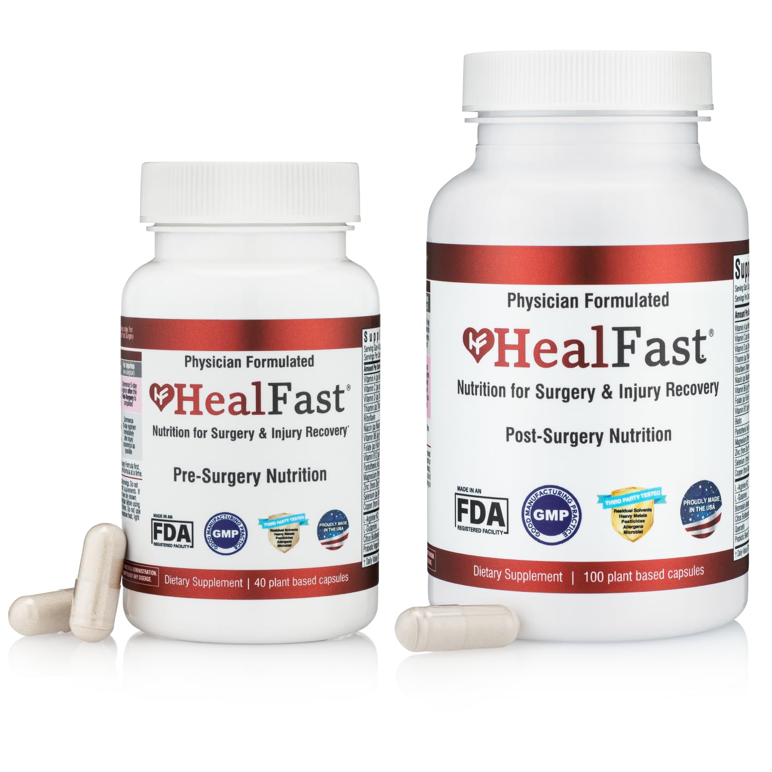 HealFast Complete Surgery & Injury Recovery Supplement: for Wound, Scar Treatment & Bruising w/Vitamins, Bromelain, Quercetin & Probiotics (Pre+Post Op) HealFast buy supplements canada