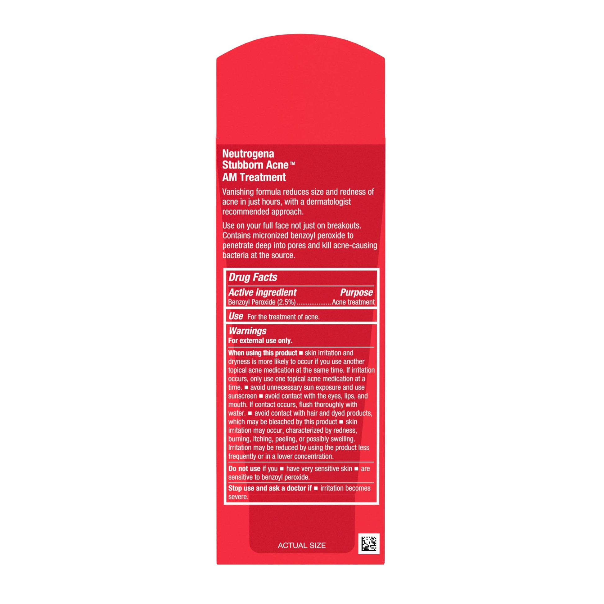 Neutrogena Stubborn Acne AM Face Treatment with 2.5% Micronized Benzoyl Peroxide Acne Medication, Oil-Free Daily Facial Treatment Reduces Size Neutrogena buy supplements canada