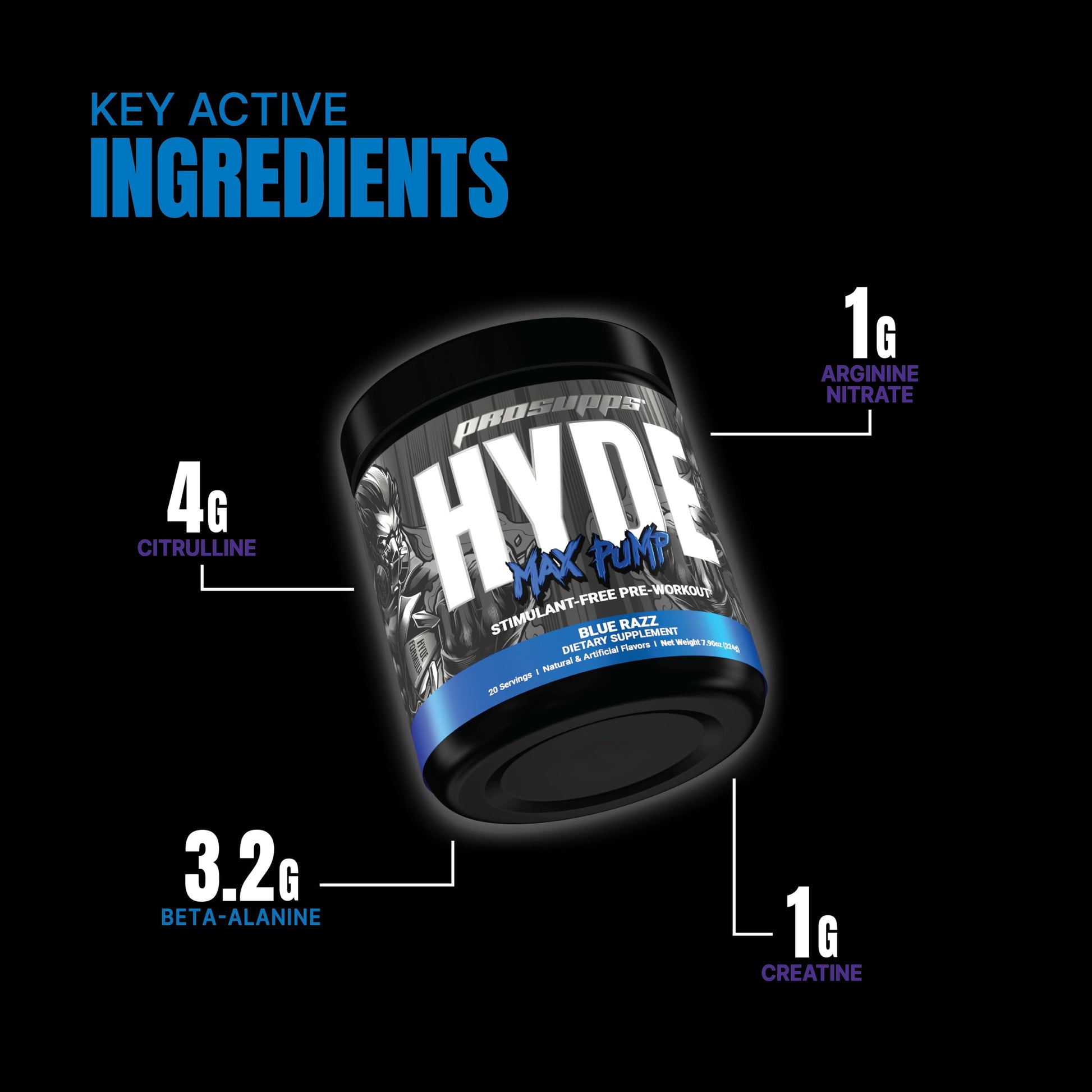 PROSUPPS Hyde Max Pump Pre Workout for Men and Women - Nitric Oxide Supplement PROSUPPS buy supplements canada